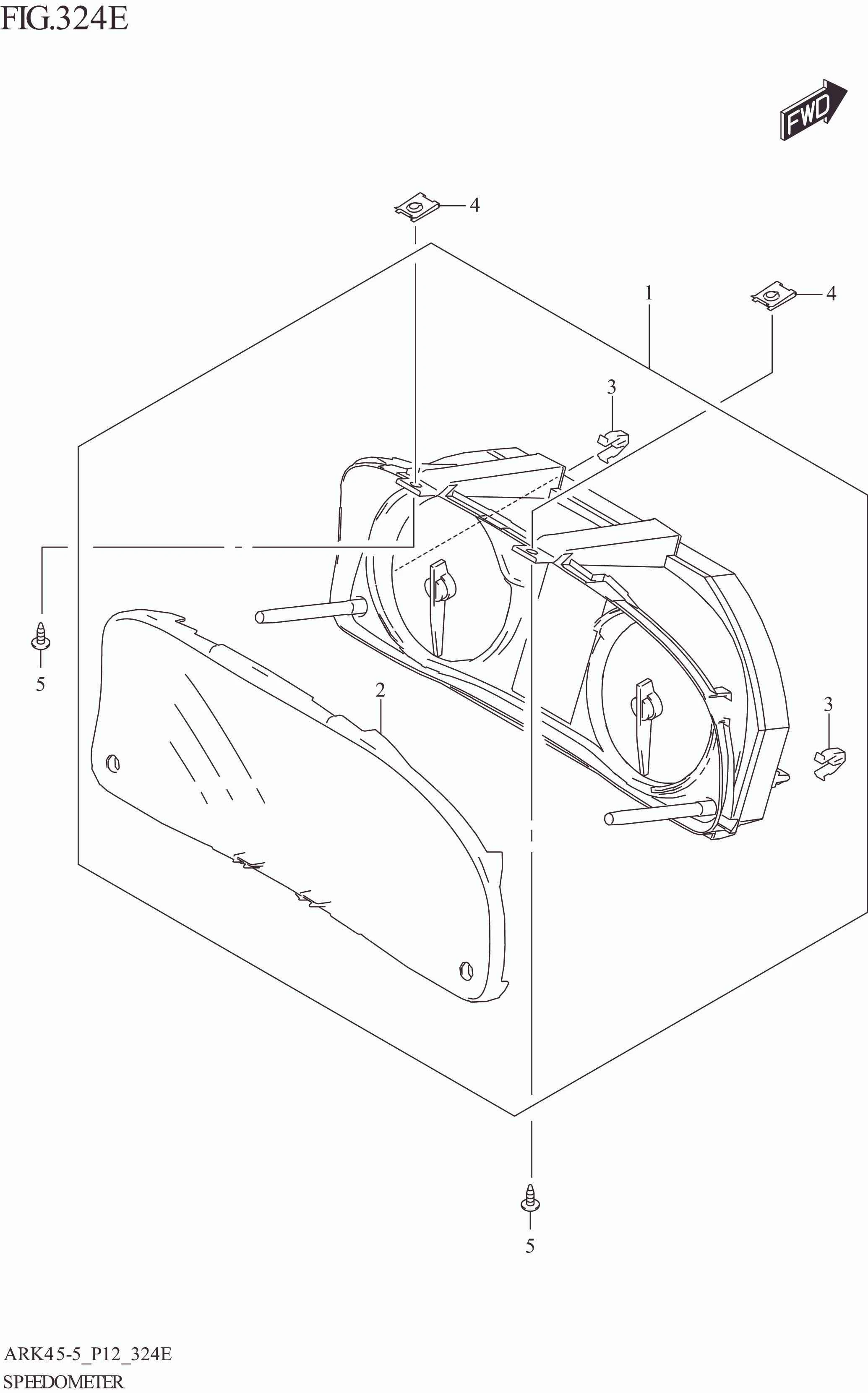 FIG. 324E SPEEDOMETER (5MT:W_EASS:XL7)