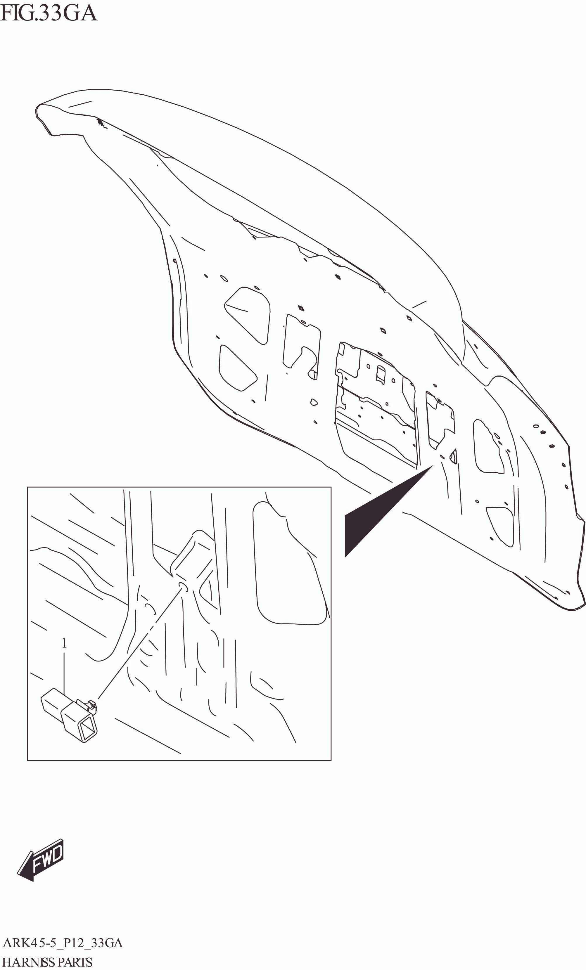 FIG. 33GA HARNESS PARTS (GX)