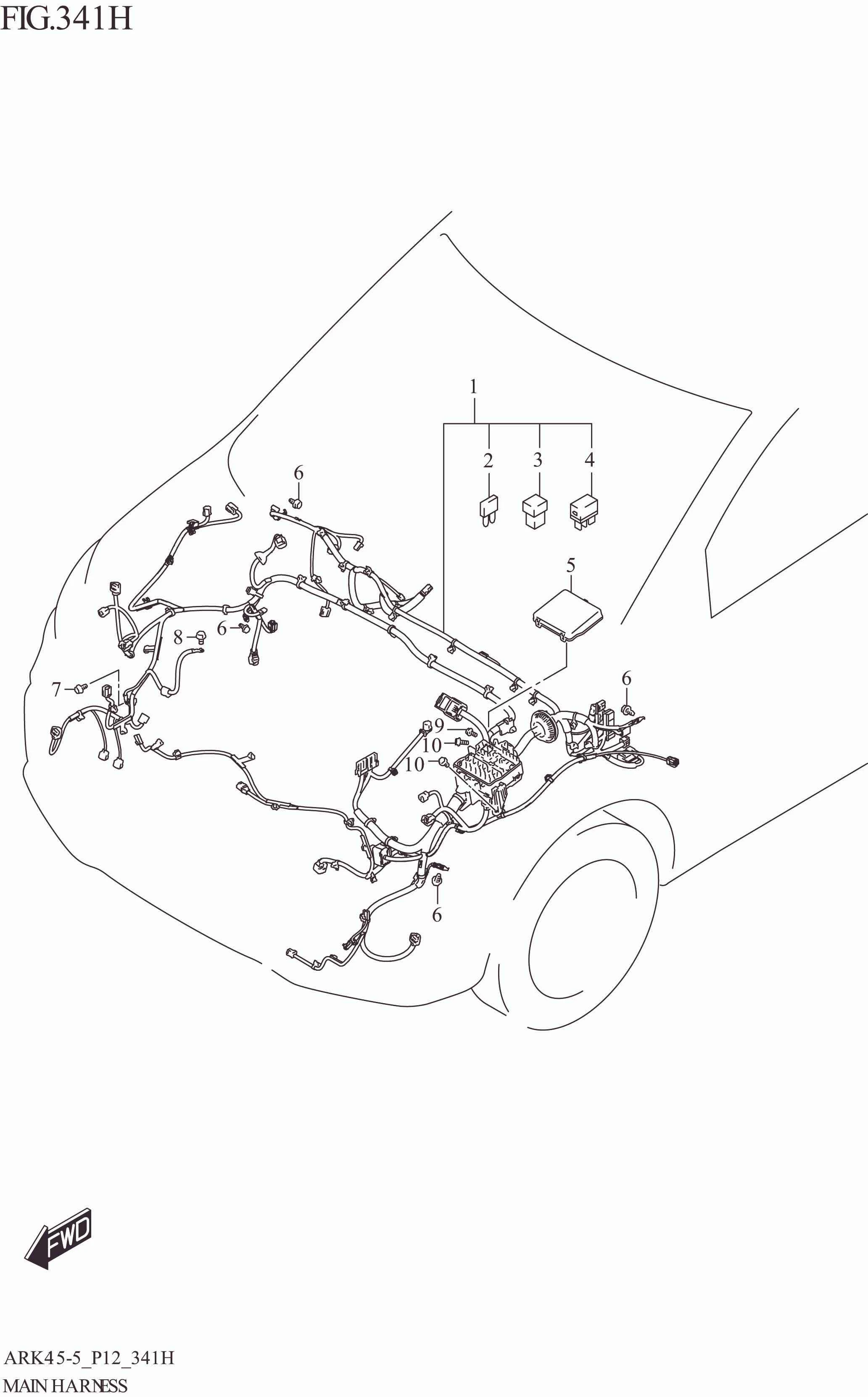 FIG. 341H MAIN HARNESS (5MT:W_EASS:XL7)
