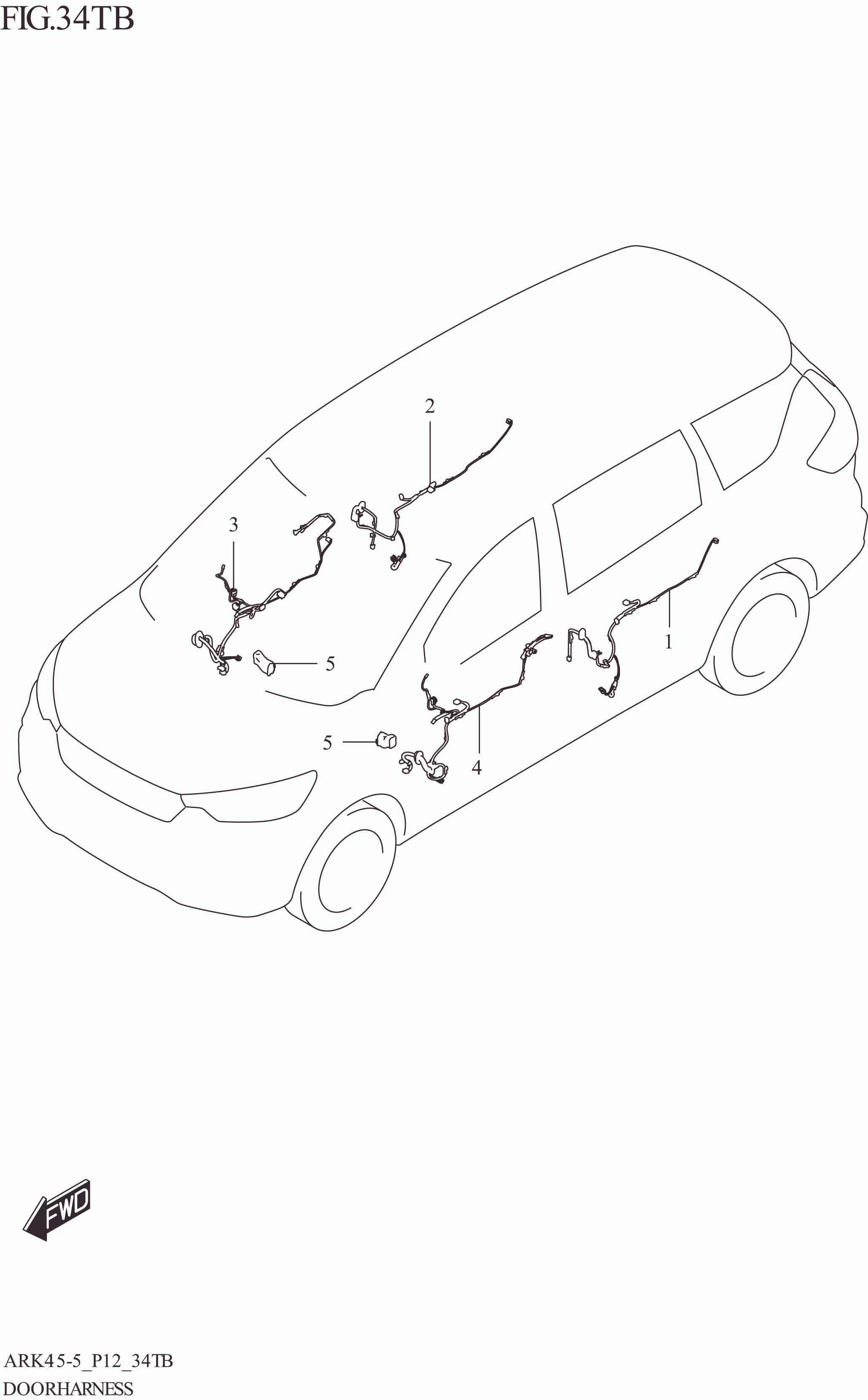 FIG. 34TB DOOR HARNESS (GX:XL7)