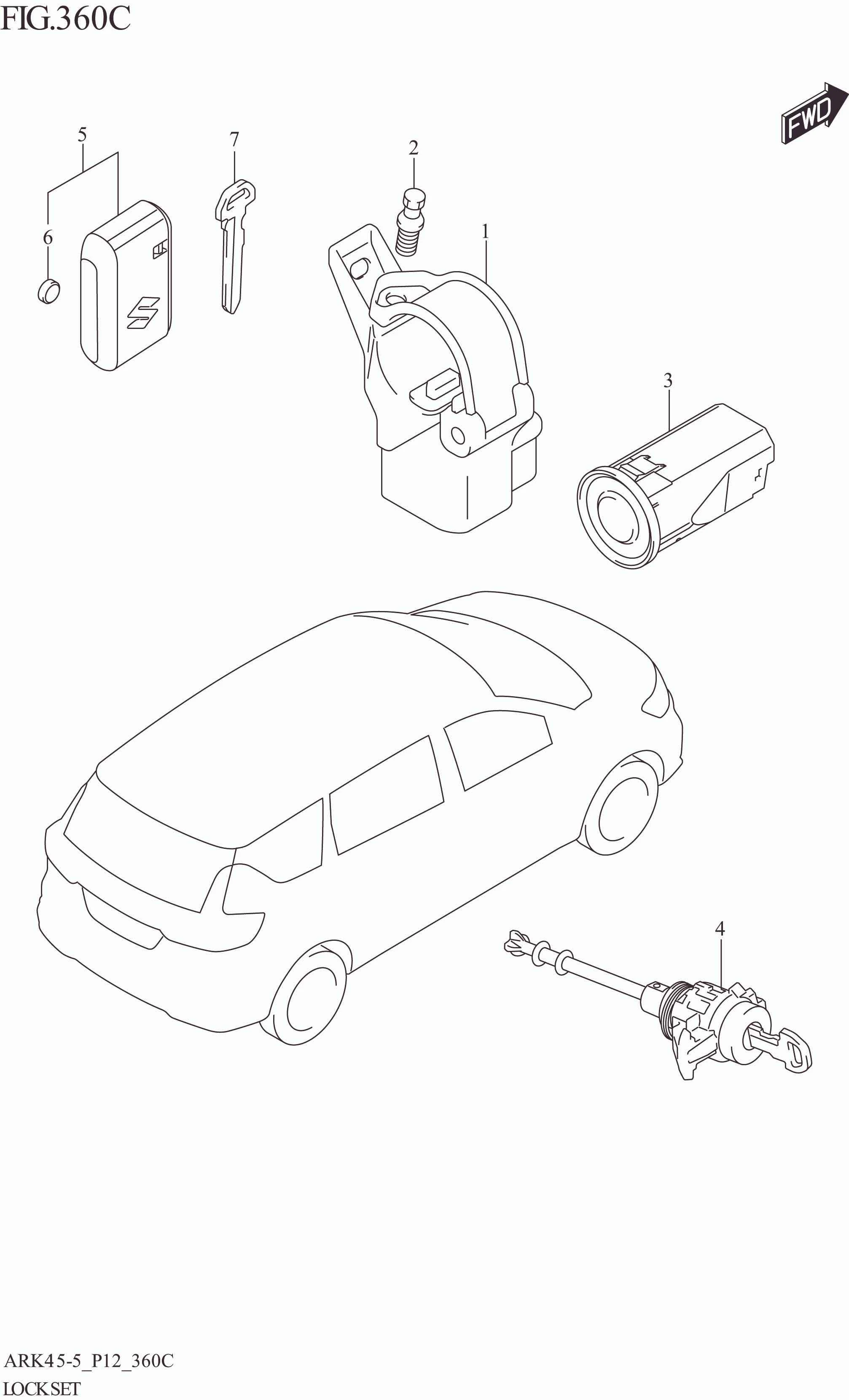 FIG. 360C LOCK SET (GX)