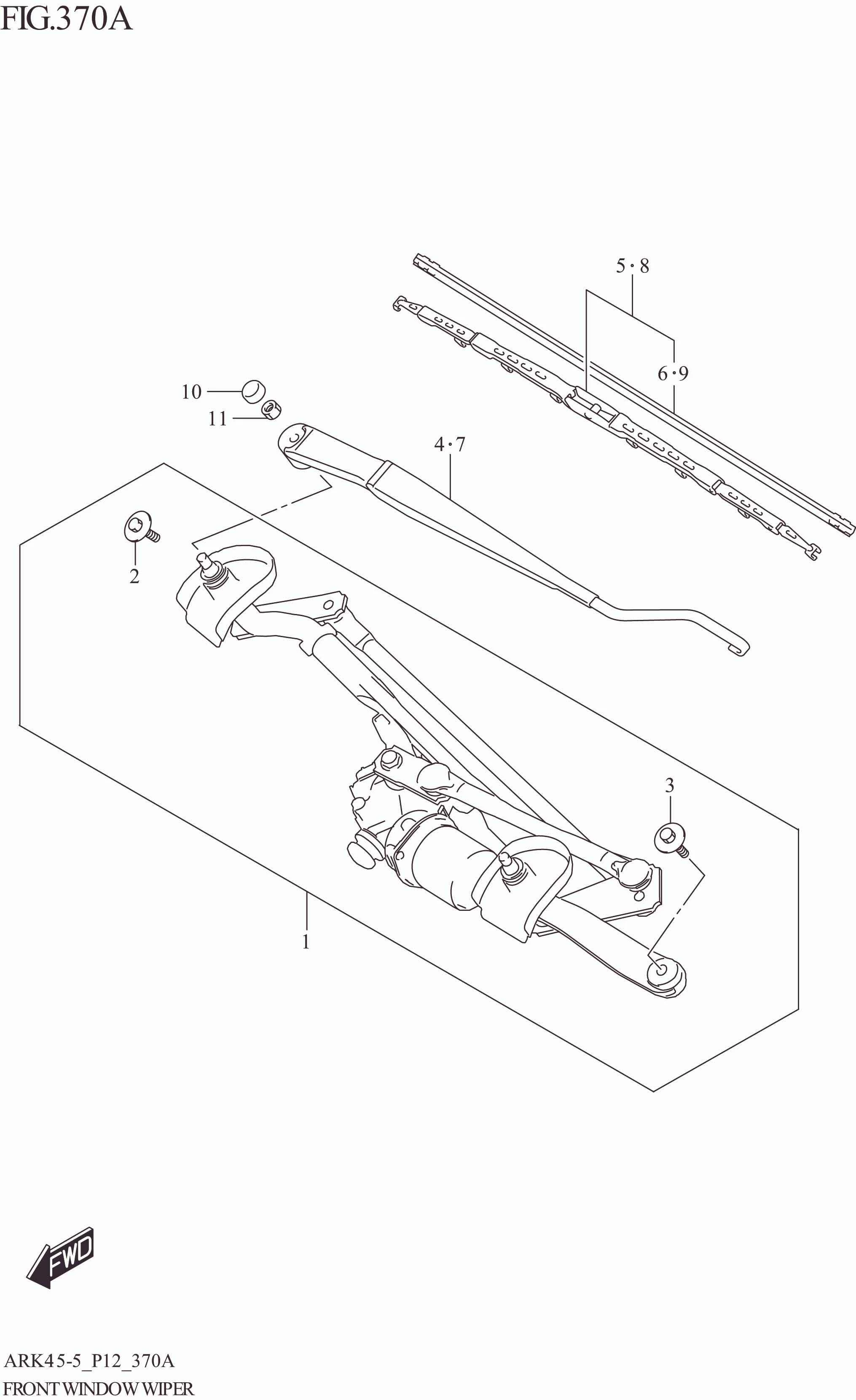 FIG. 370A FRONT WINDOW WIPER