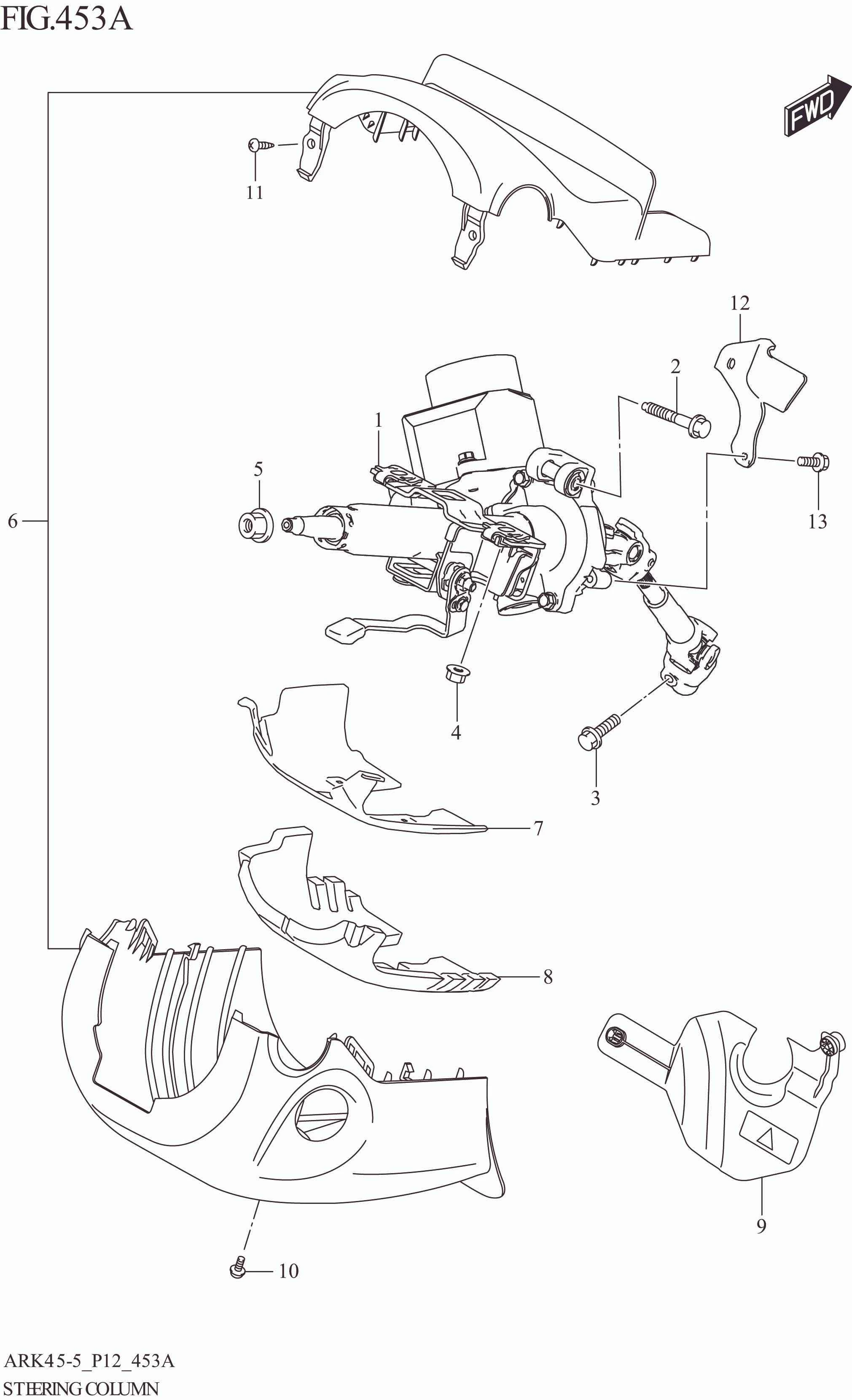 FIG. 453A STEERING COLUMN (GL)