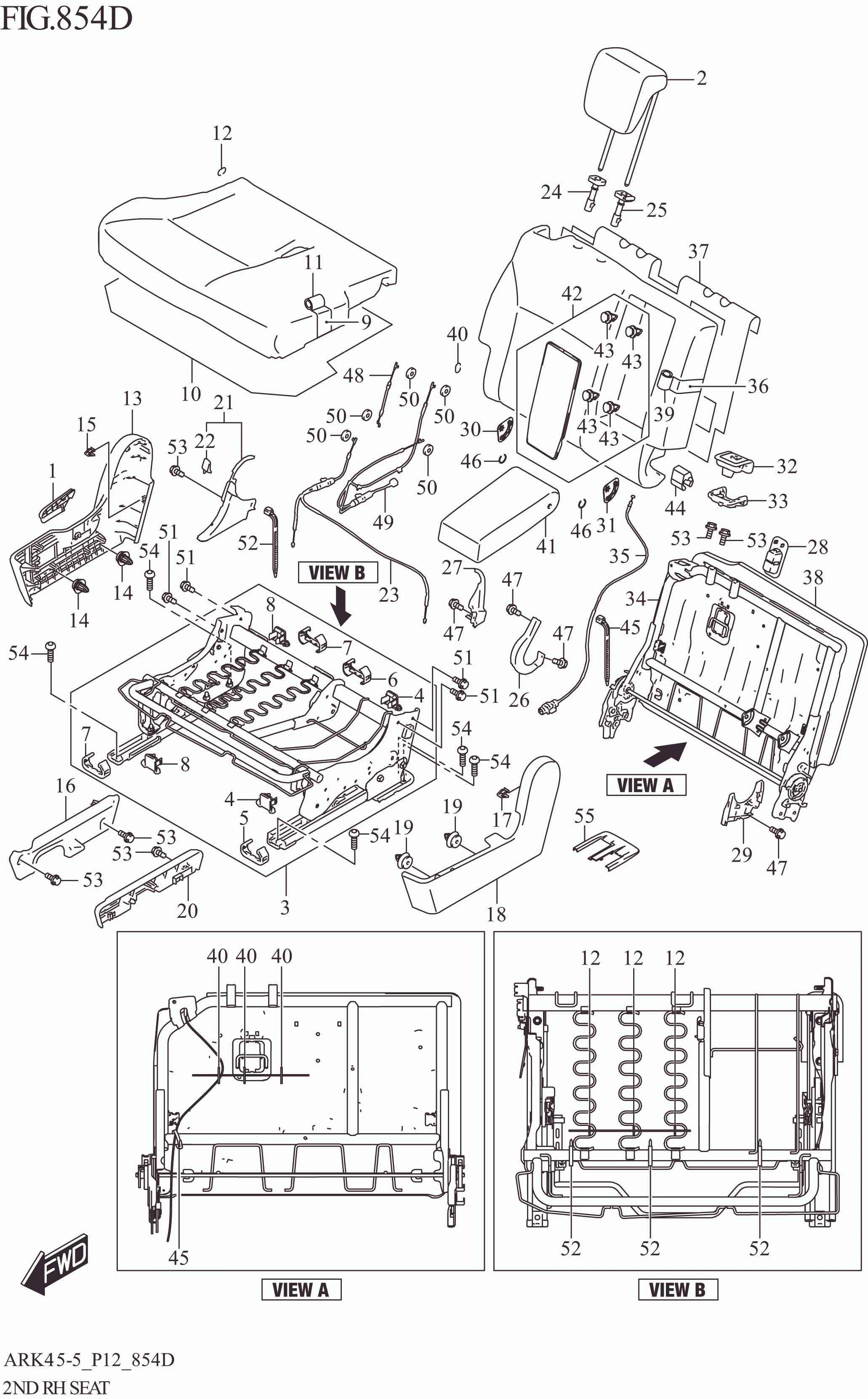 FIG. 854D 2ND RH SEAT (XL7)