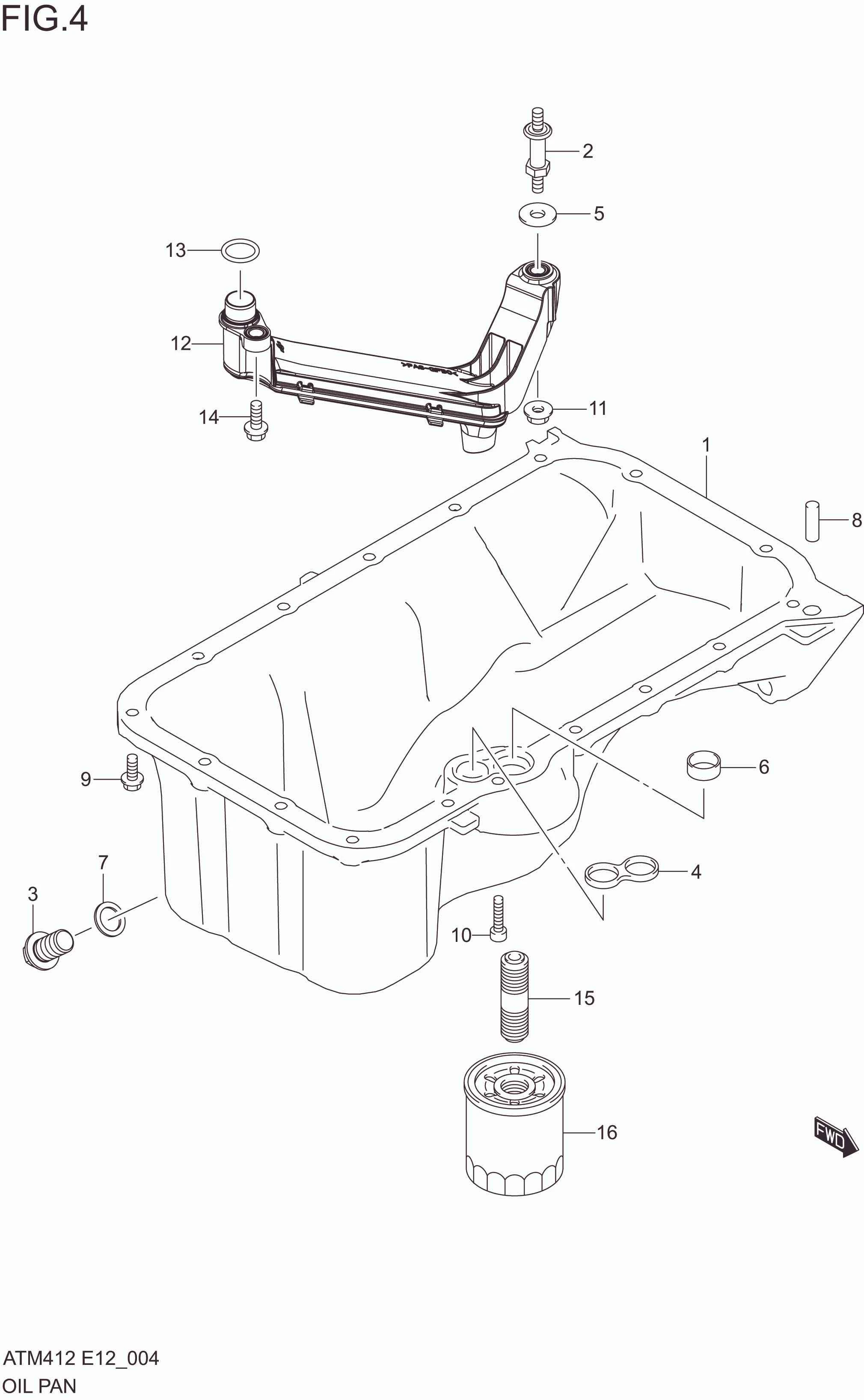 FIG. 4 OIL PAN