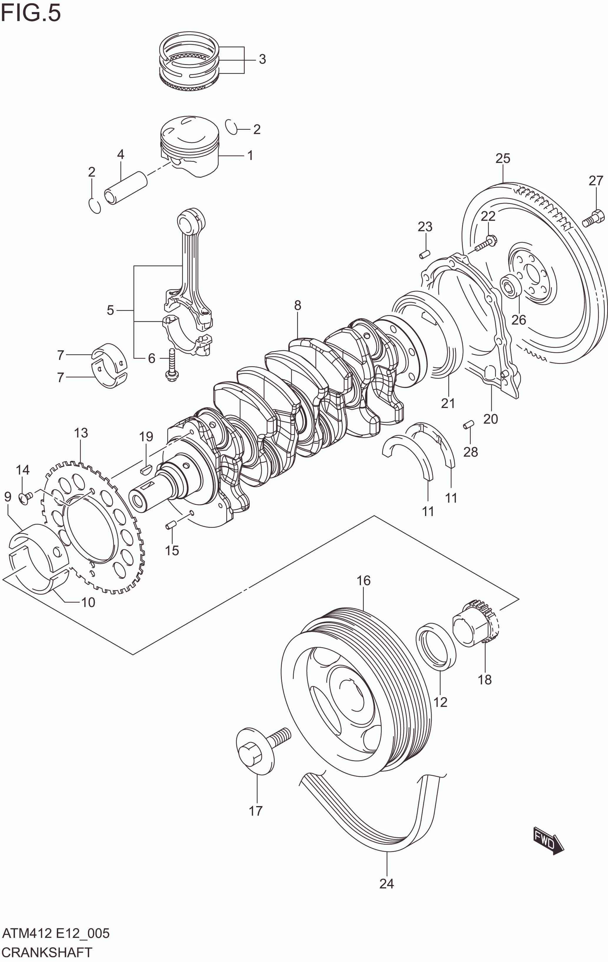 FIG. 5 CRANKSHAFT