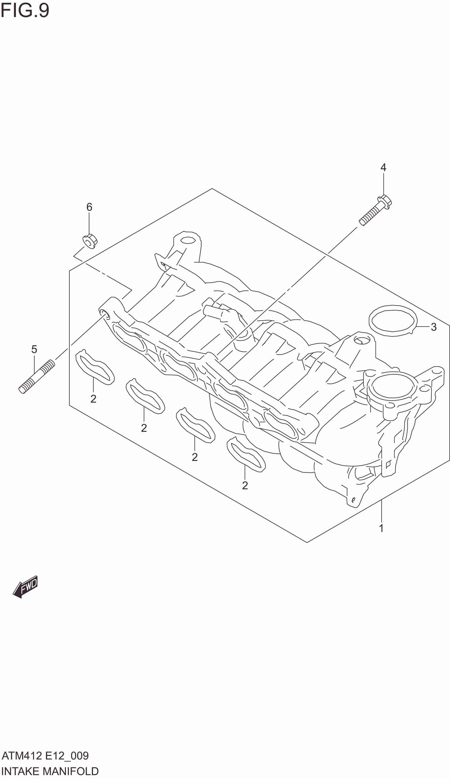 FIG. 9 INTAKE MANIFOLD