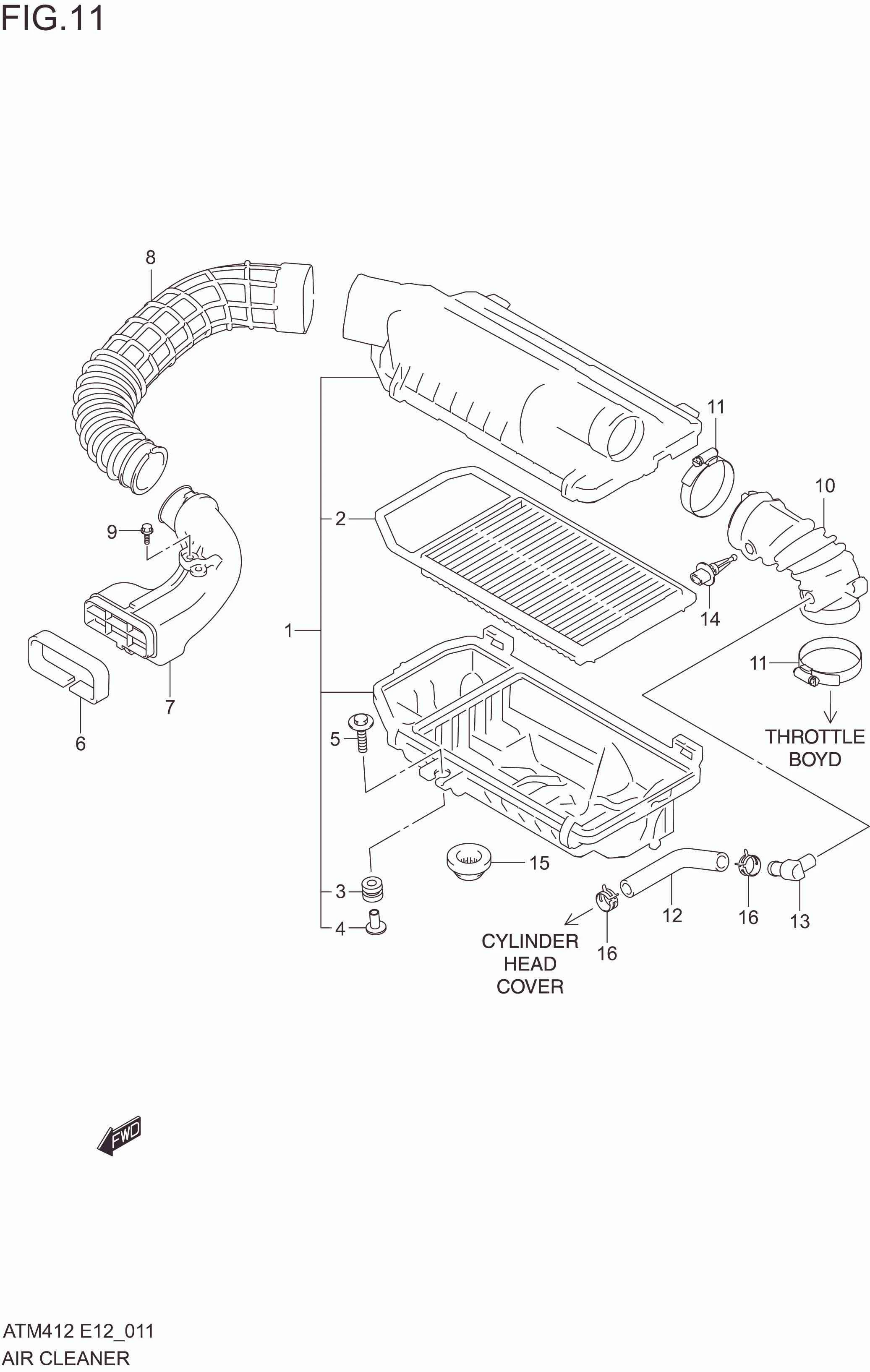 FIG. 11 AIR CLEANER
