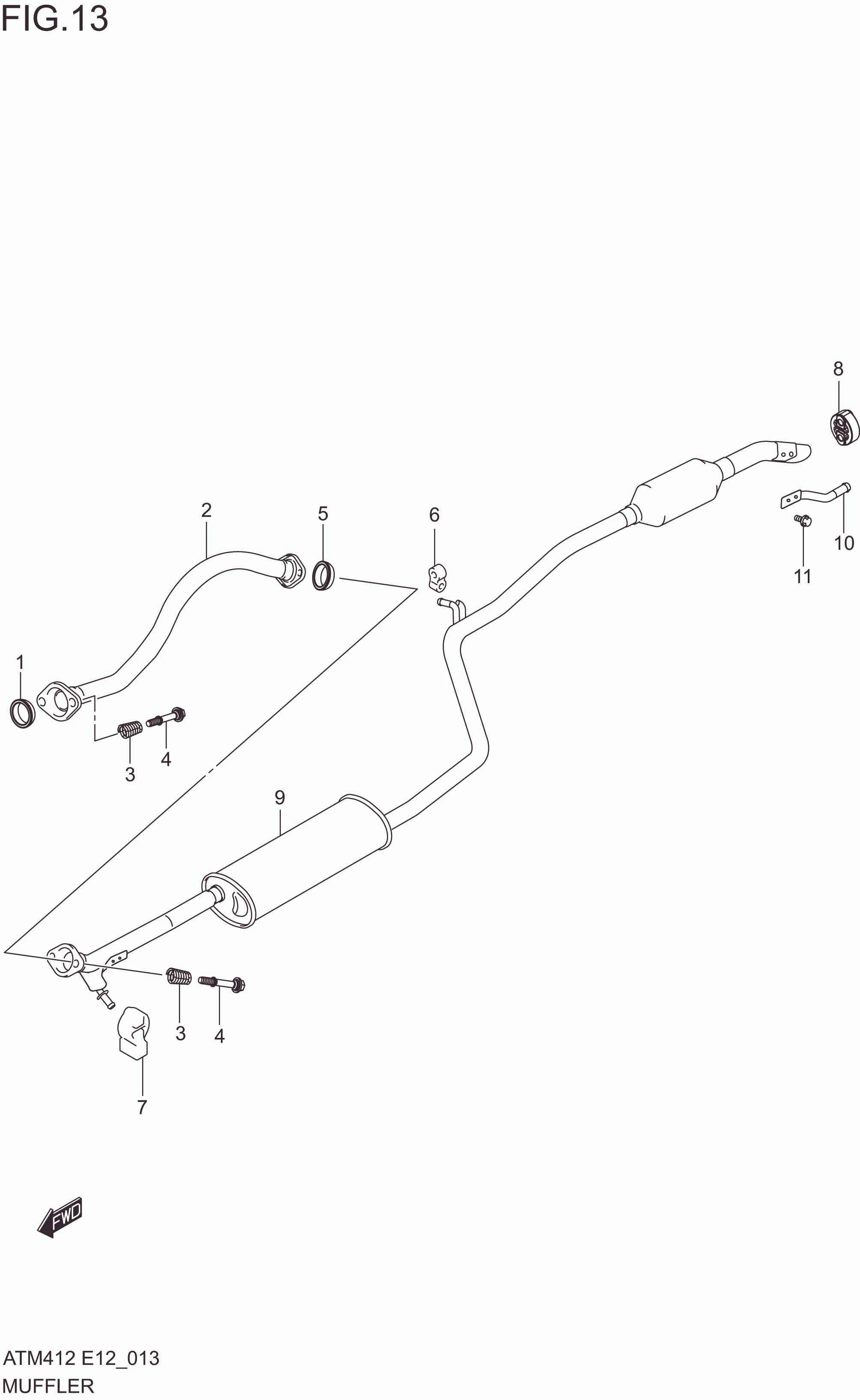FIG. 13 MUFFLER