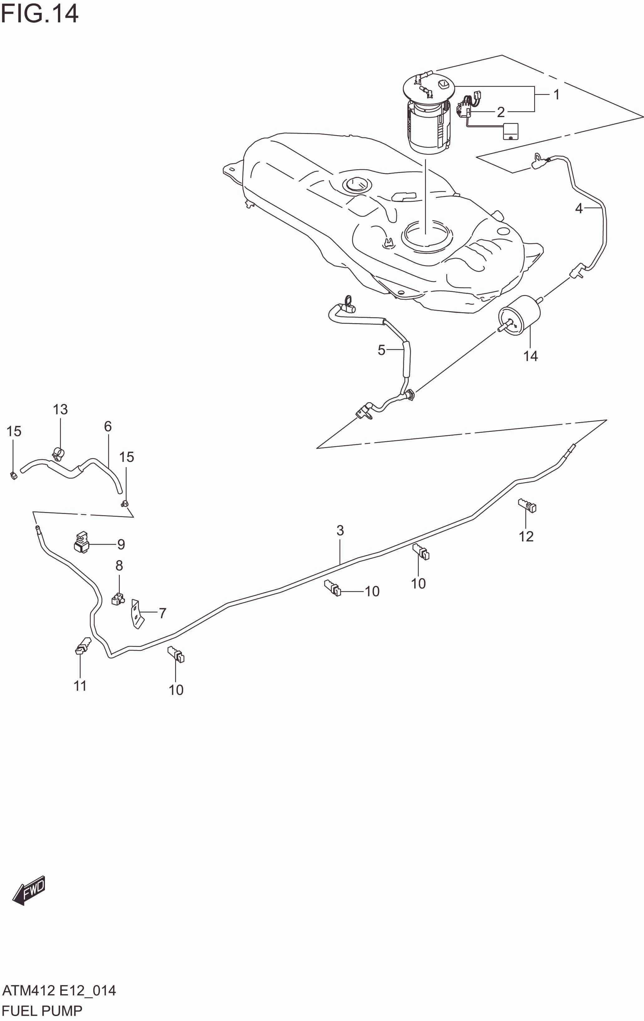 FIG. 14 FUEL PUMP