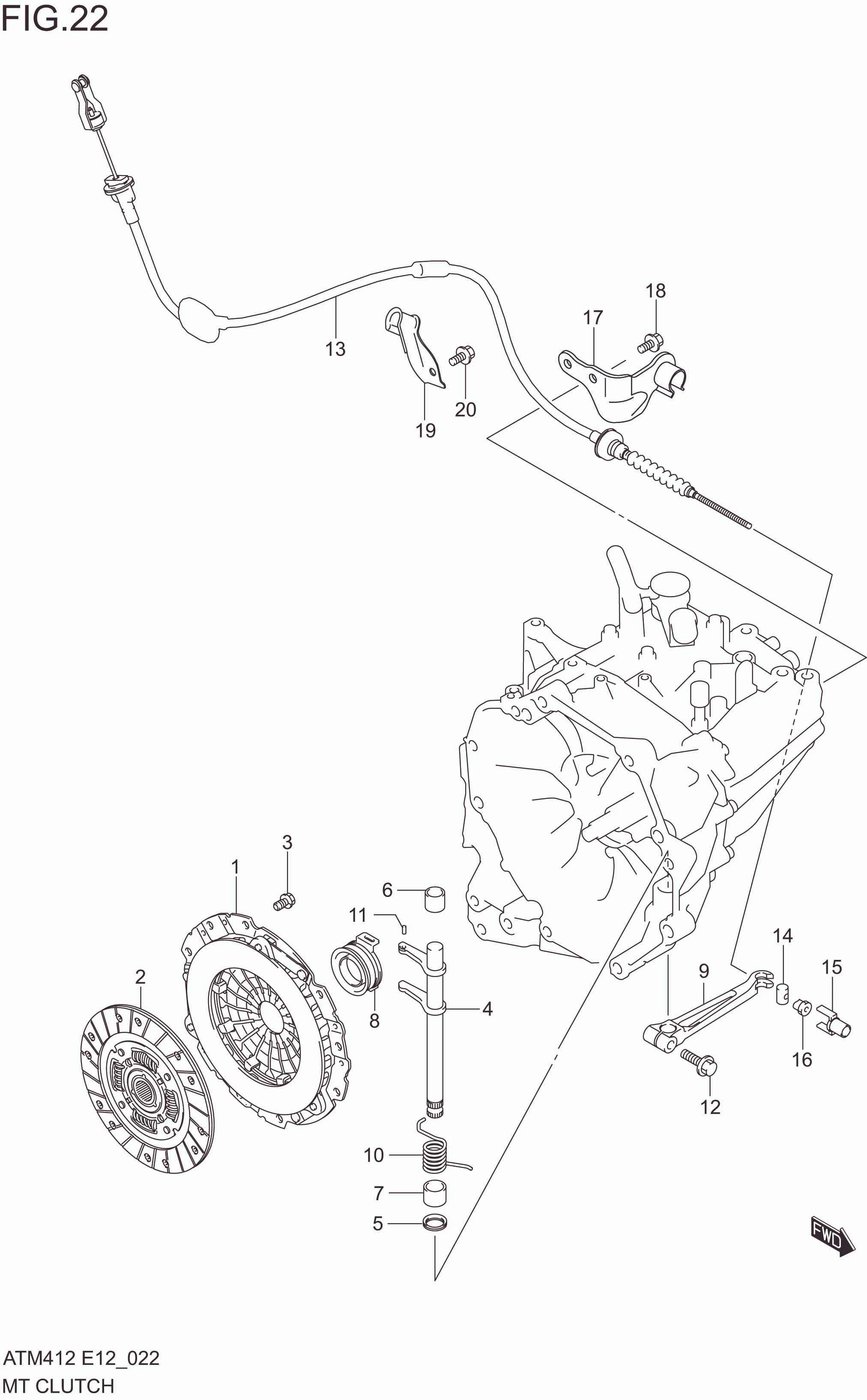 FIG. 22 MT CLUTCH (5MT)