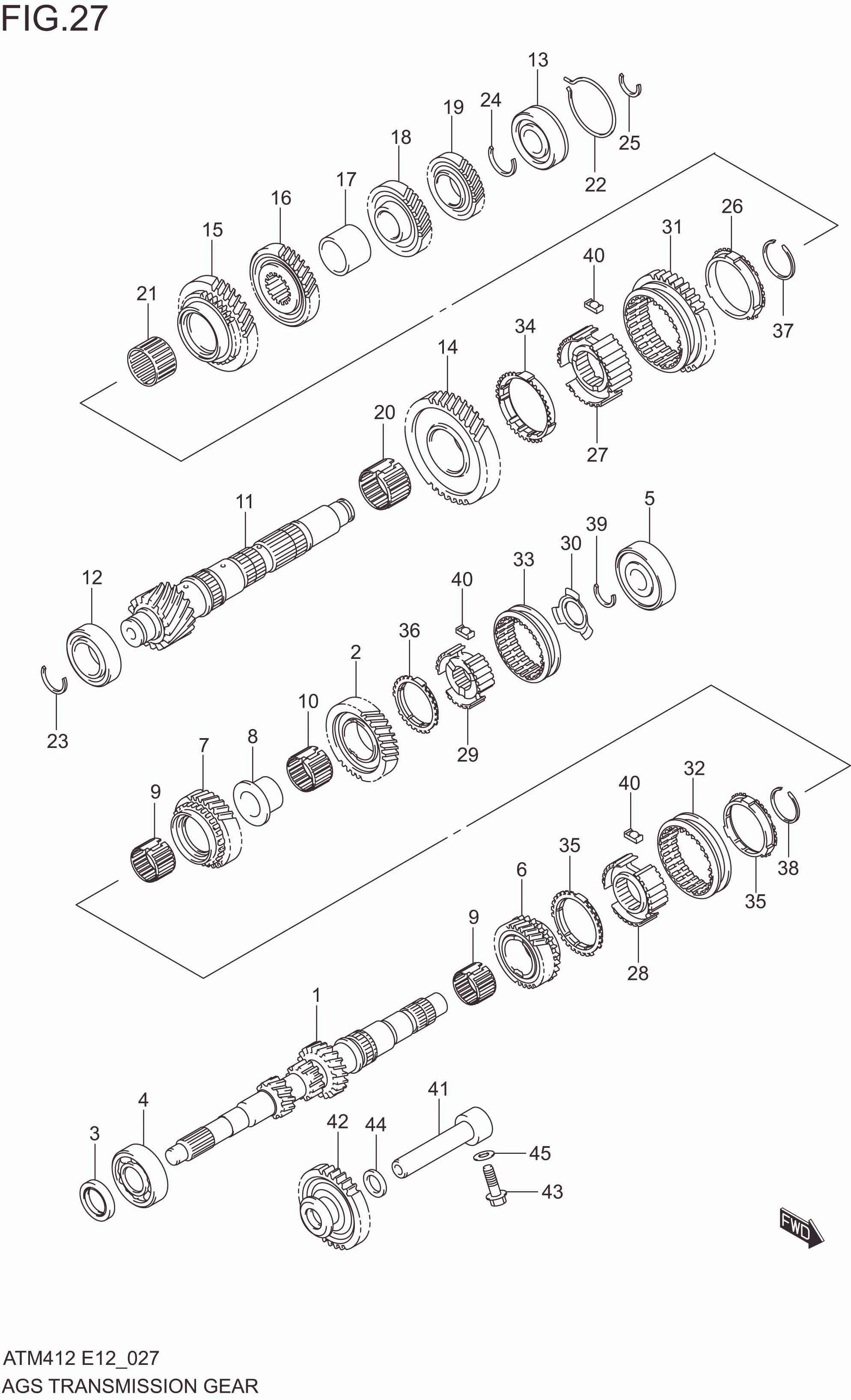 FIG. 27 AGS TRANSMISSION GEAR (5AGS)