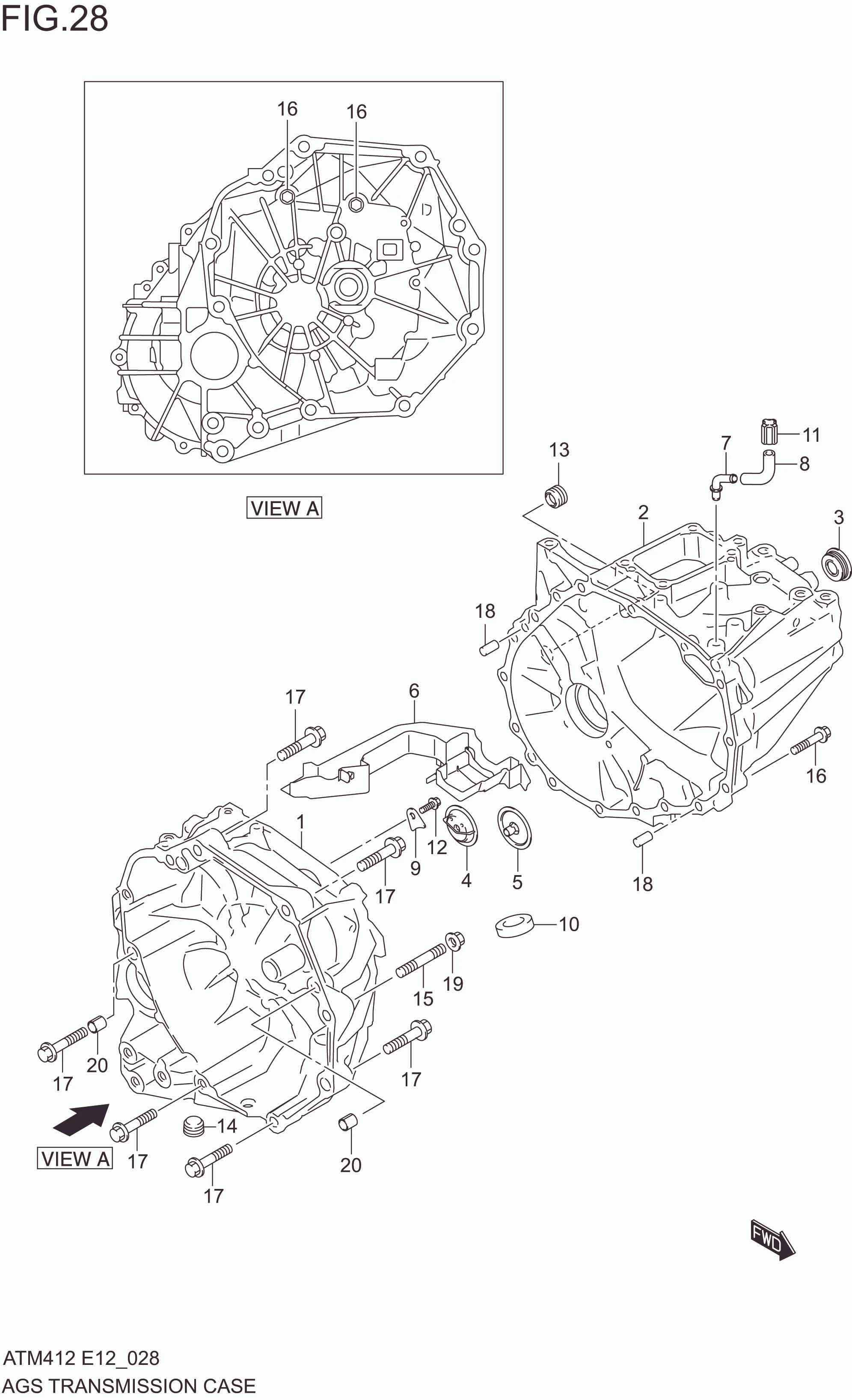 FIG. 28 AGS TRANSMISSION CASE (5AGS)
