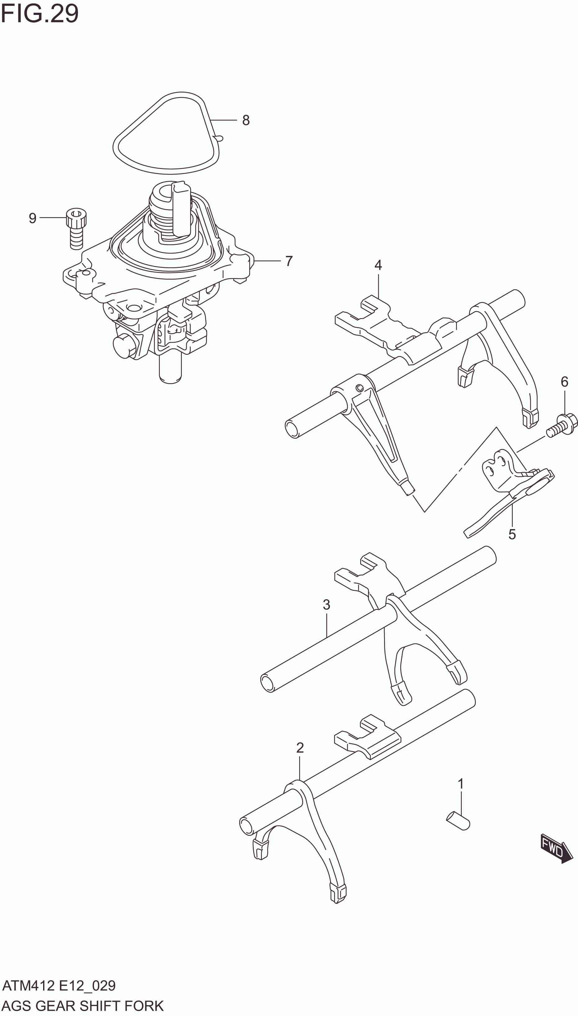 FIG. 29 AGS GEAR SHIFT FORK (5AGS)