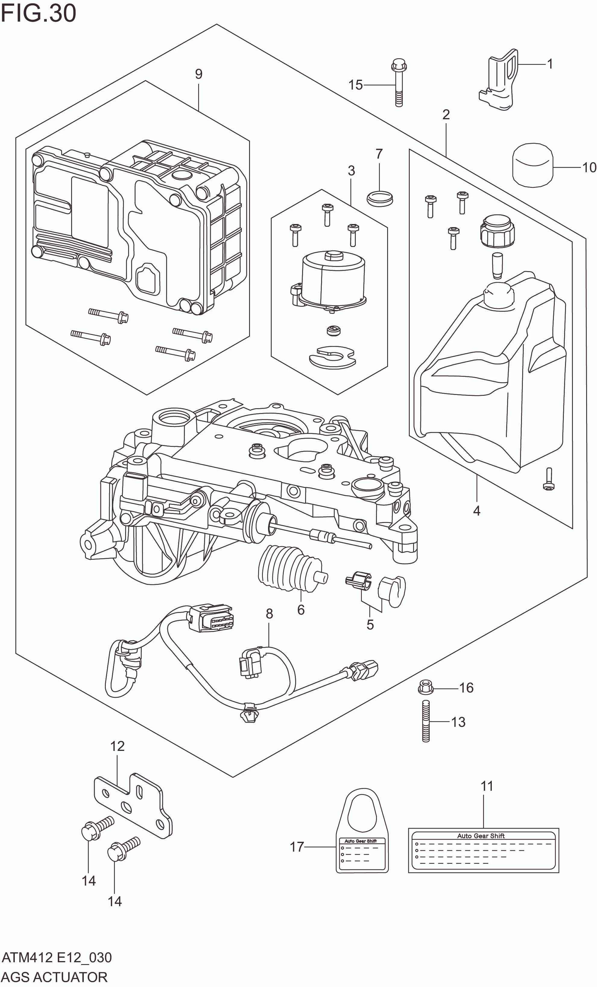 FIG. 30 AGS ACTUATOR (5AGS)
