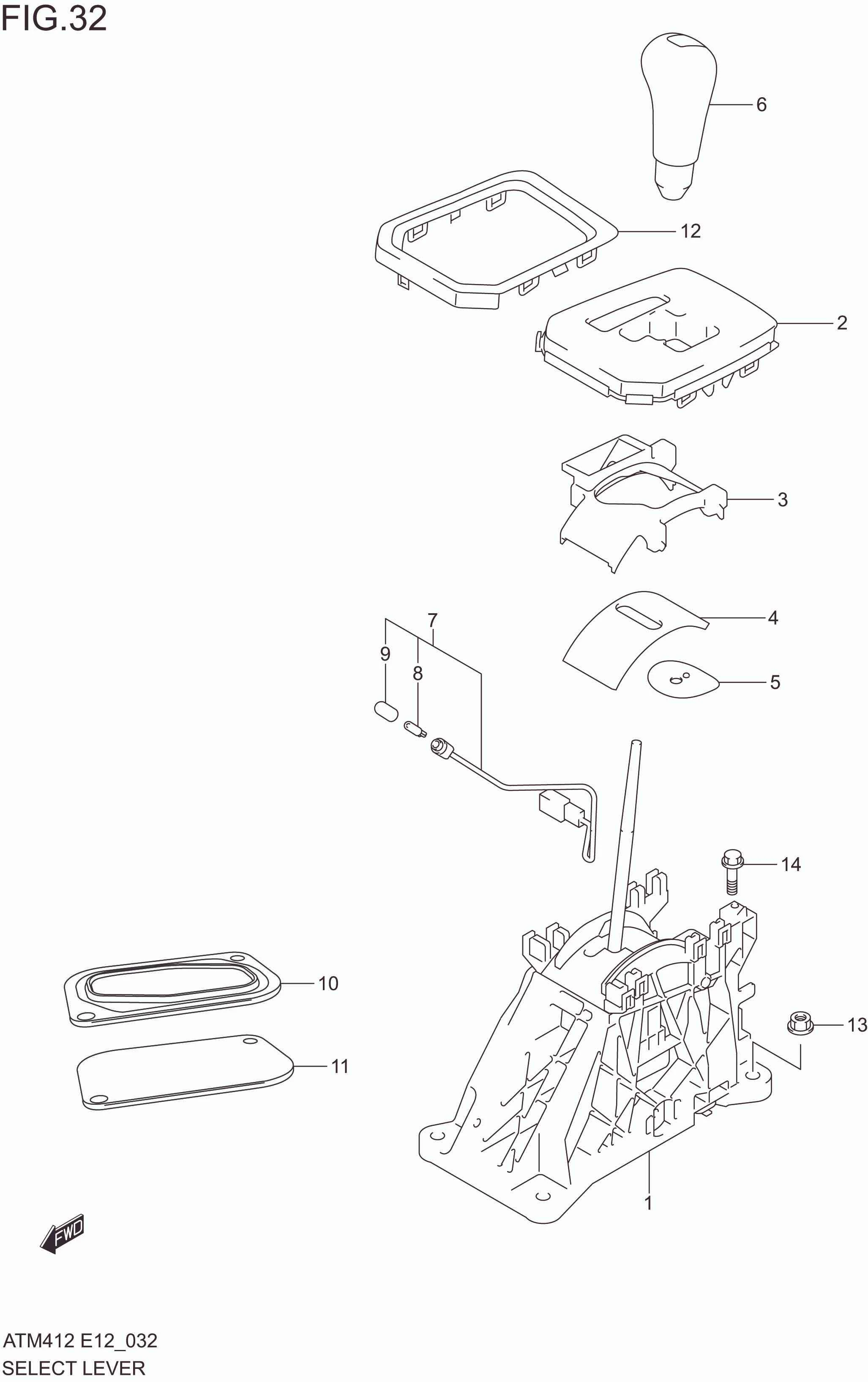 FIG. 32 SELECT LEVER (5AGS)