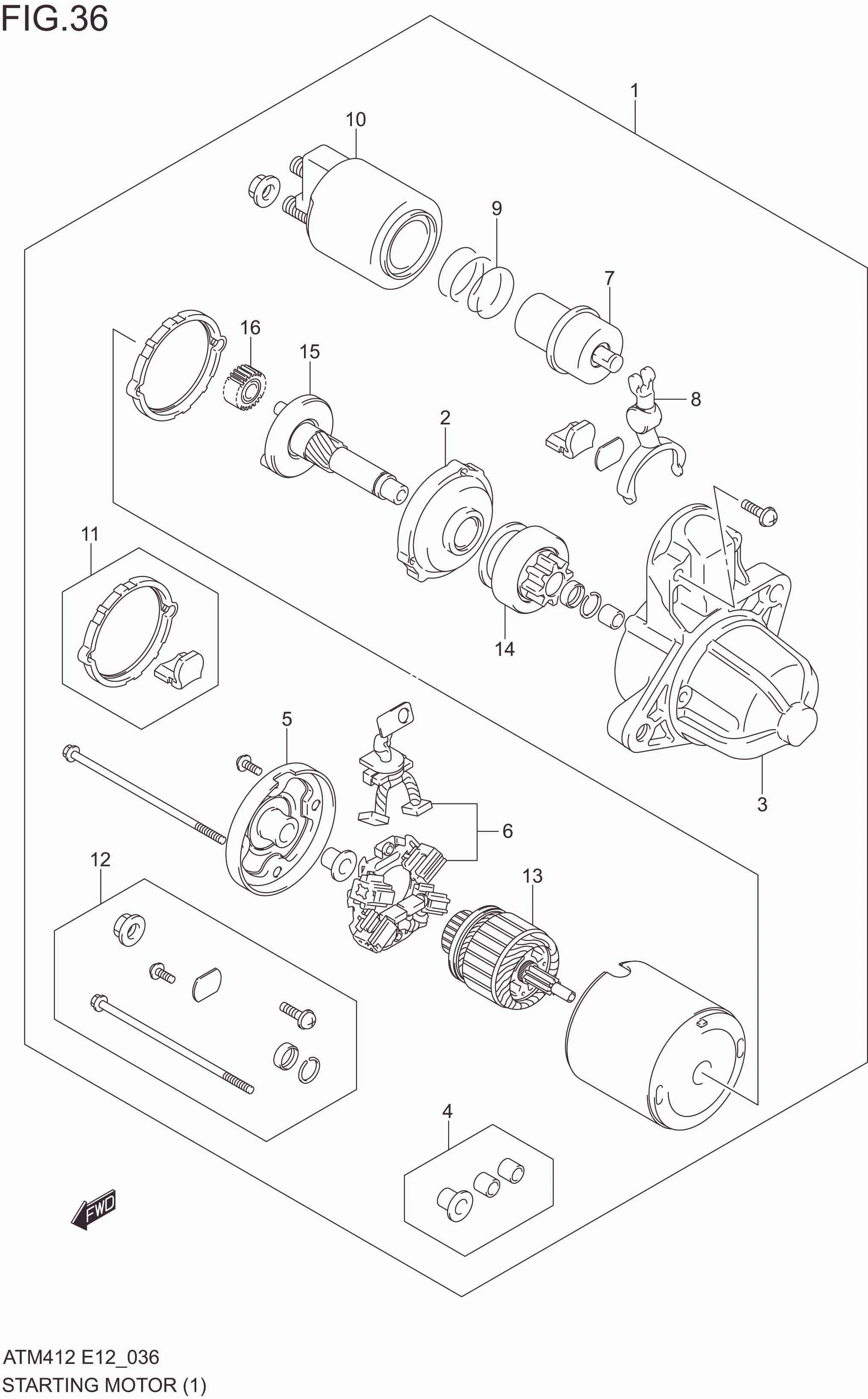 FIG. 36 STARTING MOTOR