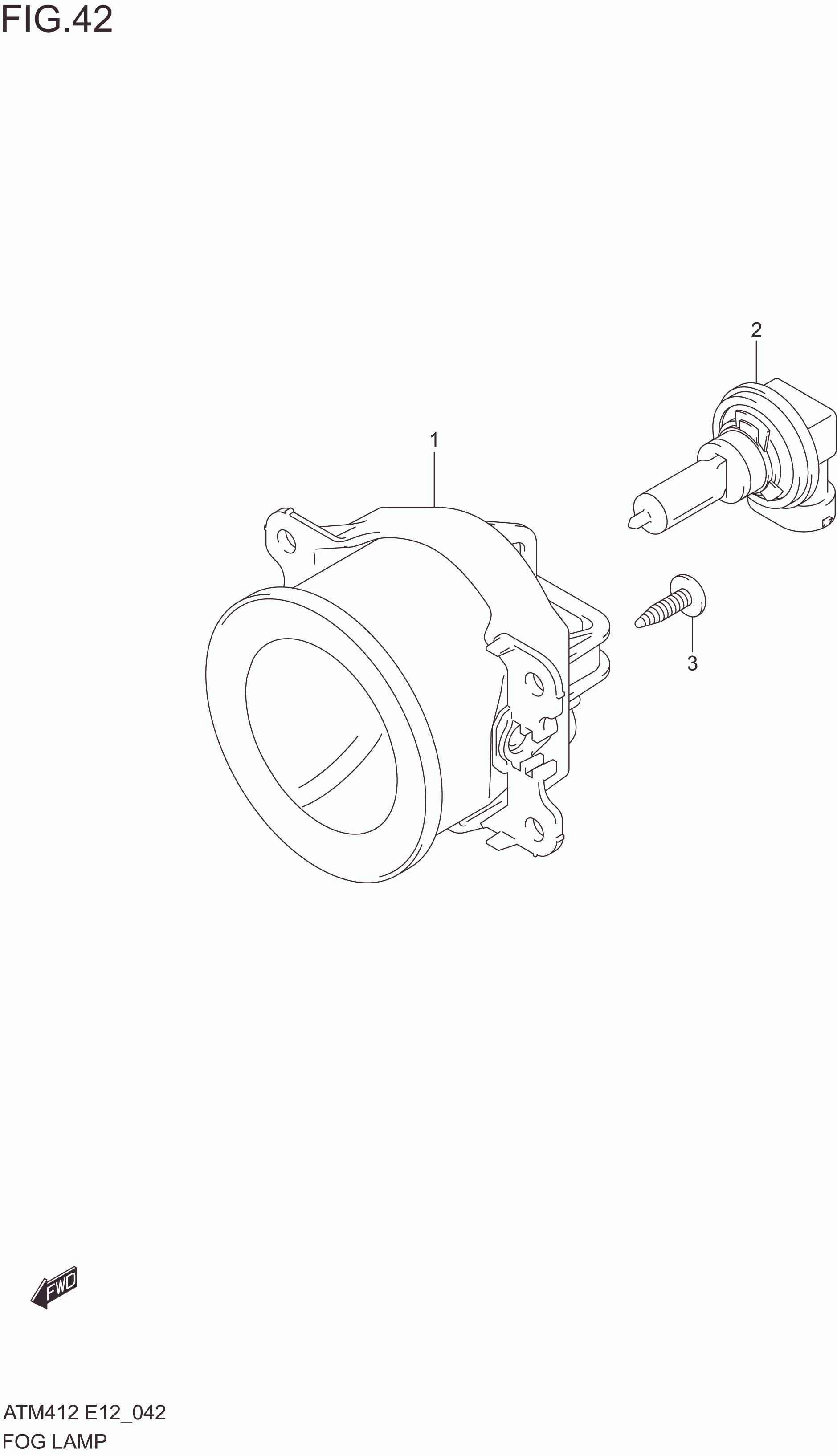 FIG. 42 FRONTFOG LAMP (W/FRONT FOG LAMP)