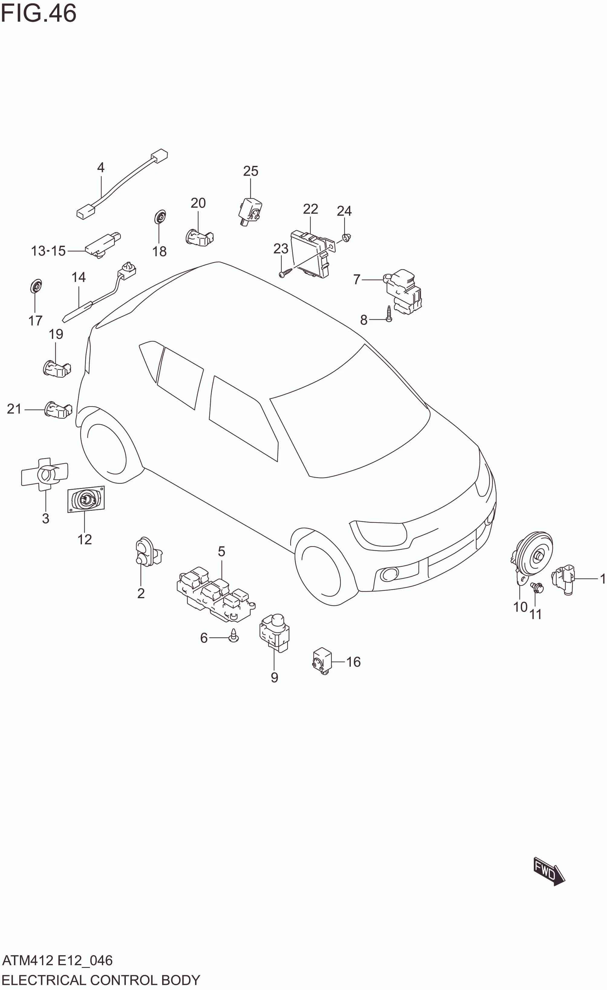 FIG. 46 ELECTRICAL CONTROL BODY