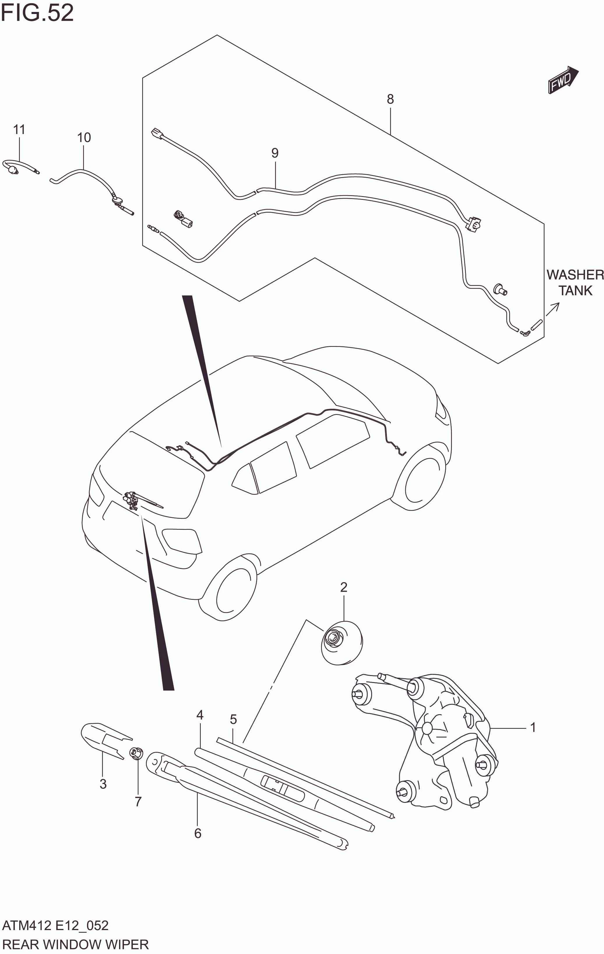 FIG. 52 REAR WINDOW WIPER