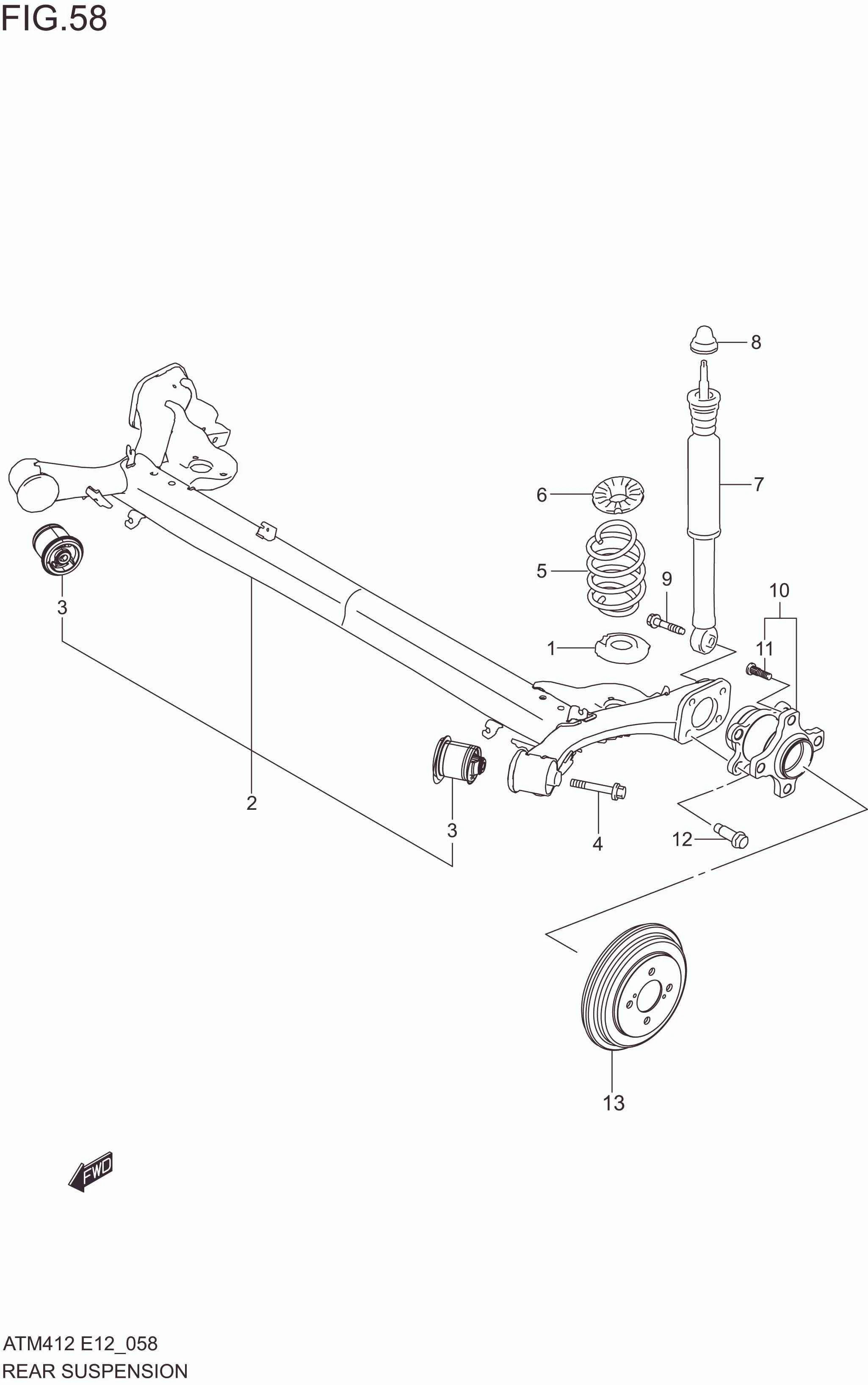 FIG. 58 REAR SUSPENSION