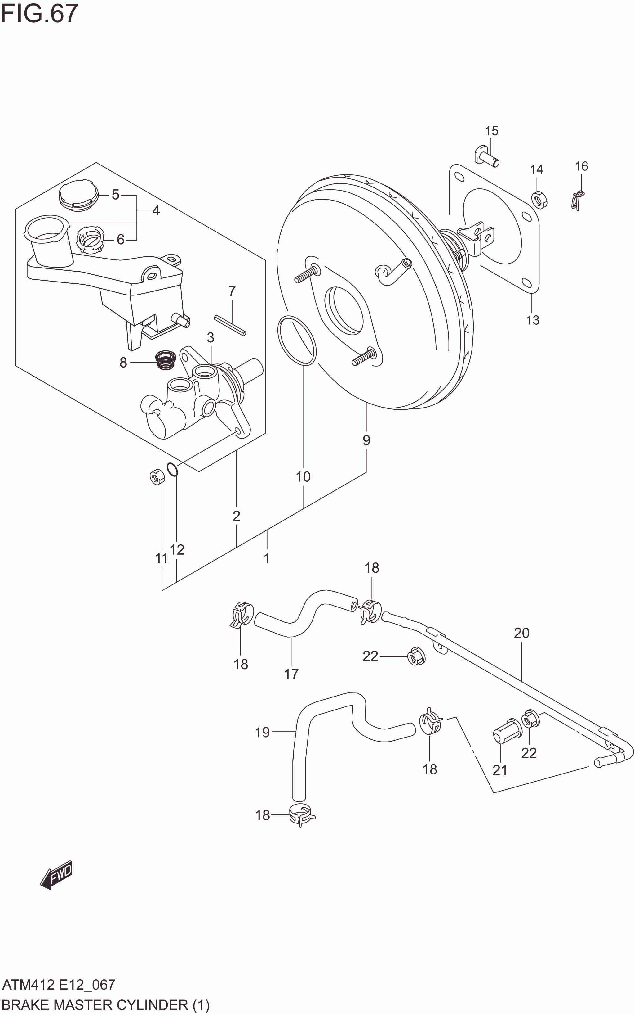 FIG. 67 BRAKE MASTER CYLINDER