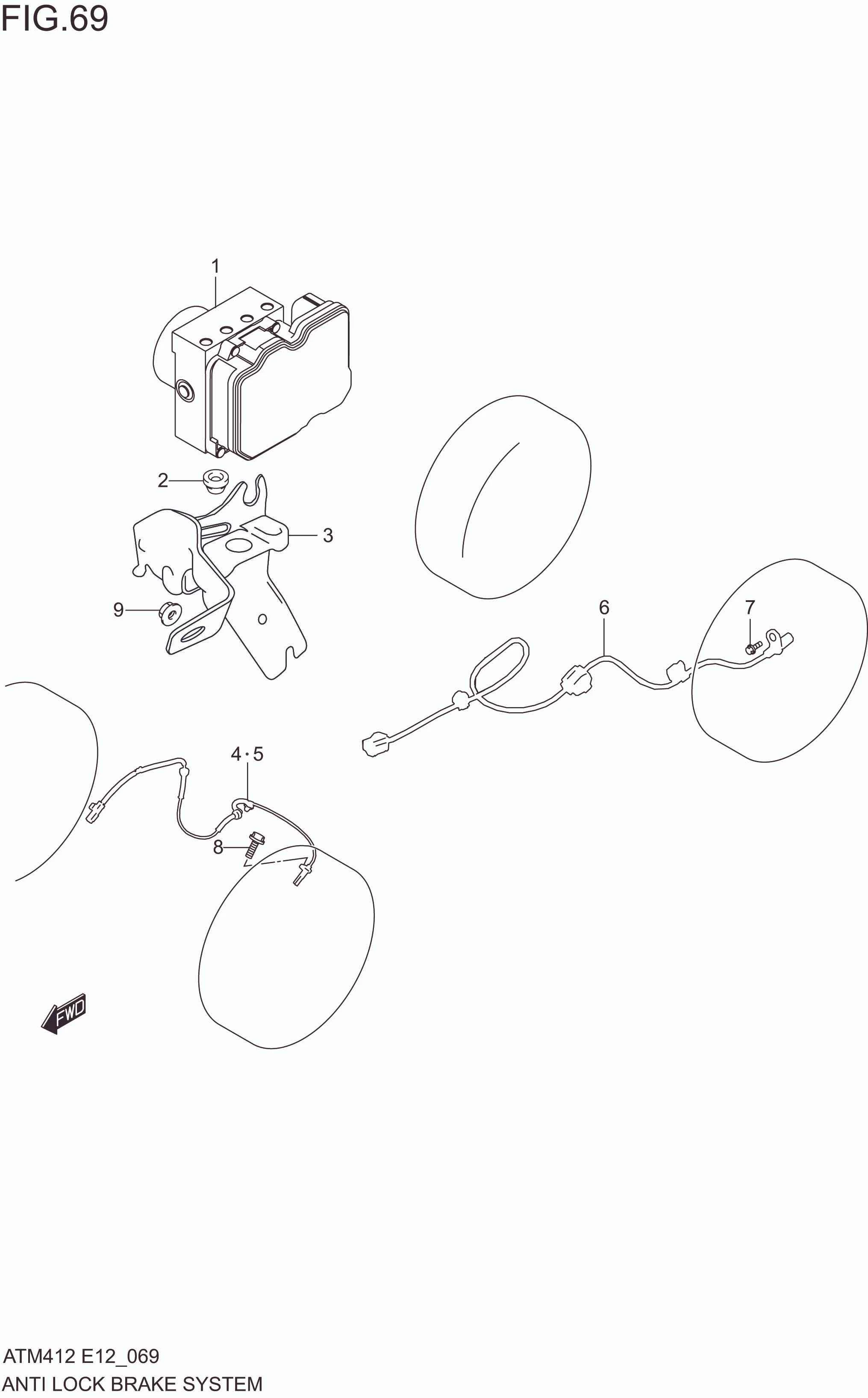 FIG. 69 ANTI LOCK BRAKE SYSTEM