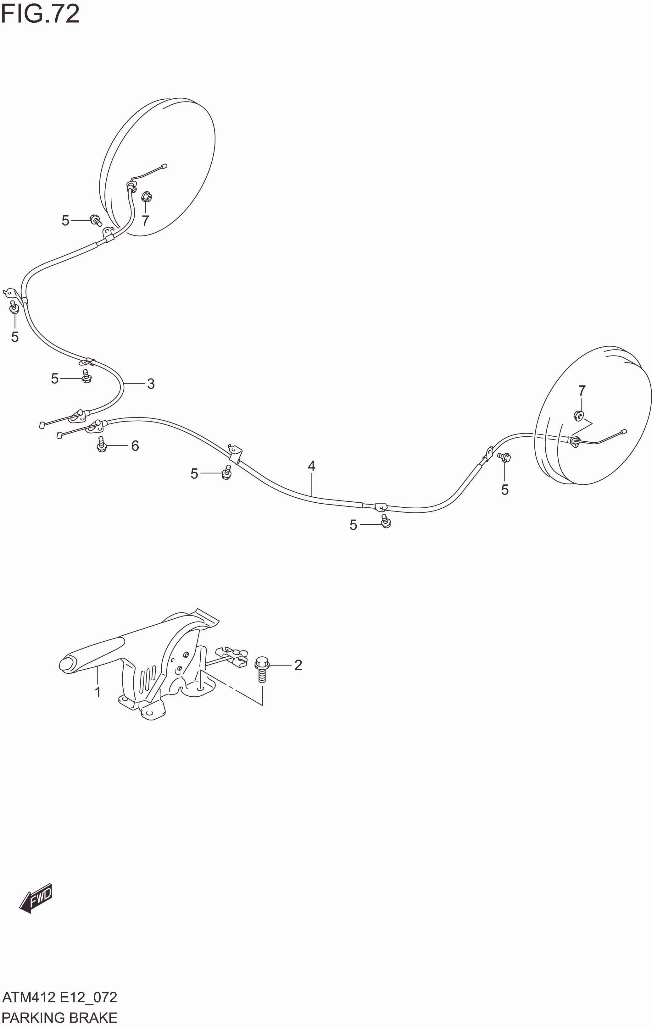 FIG. 72 PARKING BRAKE