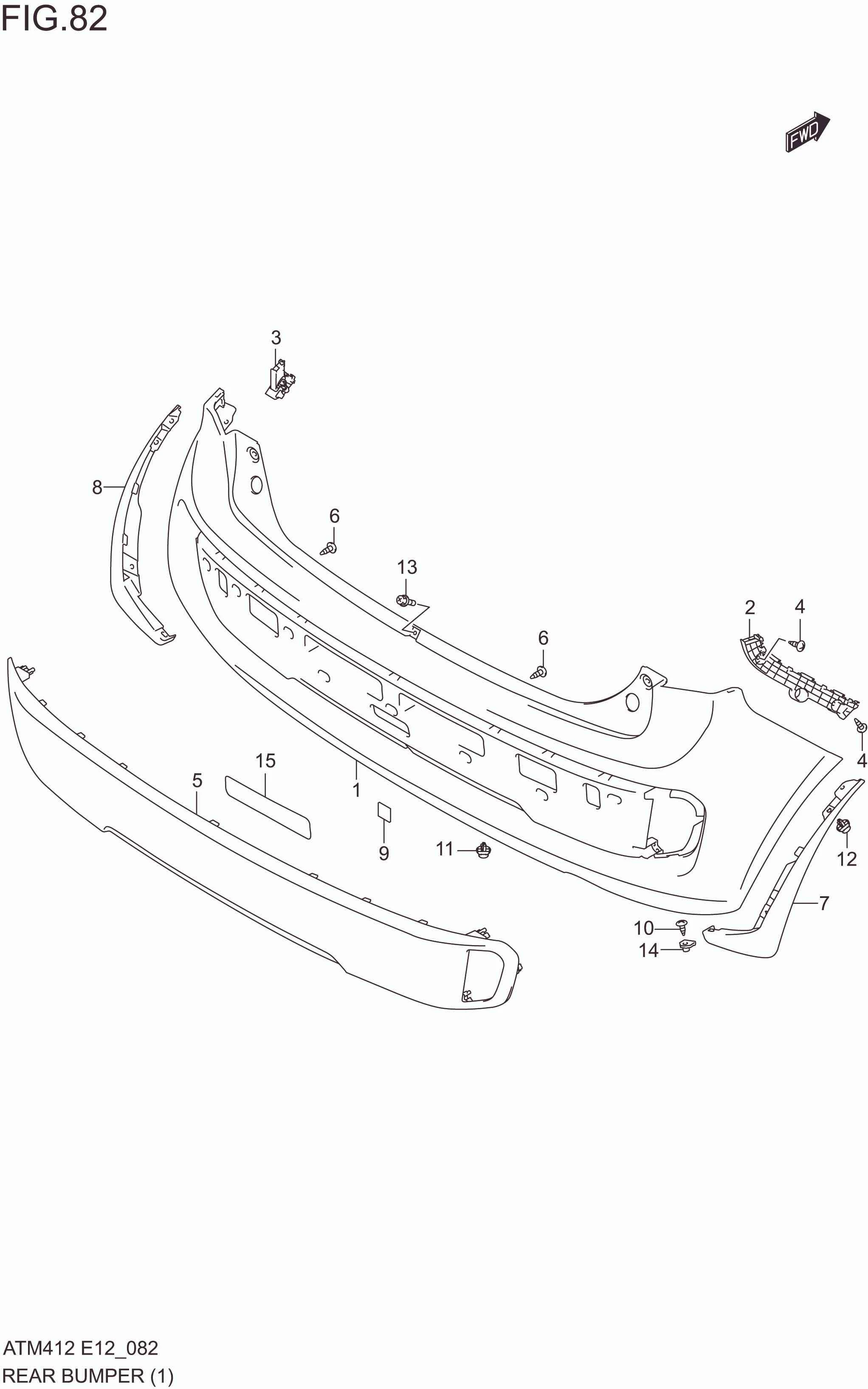 FIG. 82 REAR BUMPER (TYPE-1:GL)