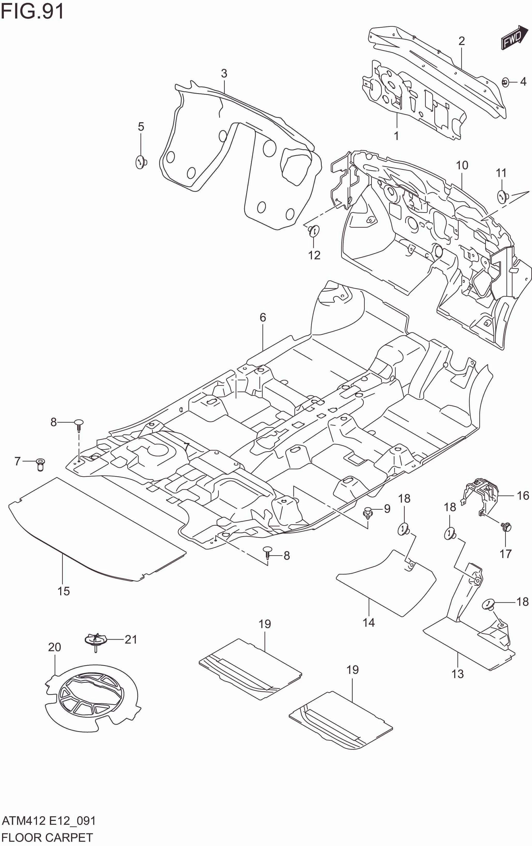 FIG. 91 FLOOR CARPET