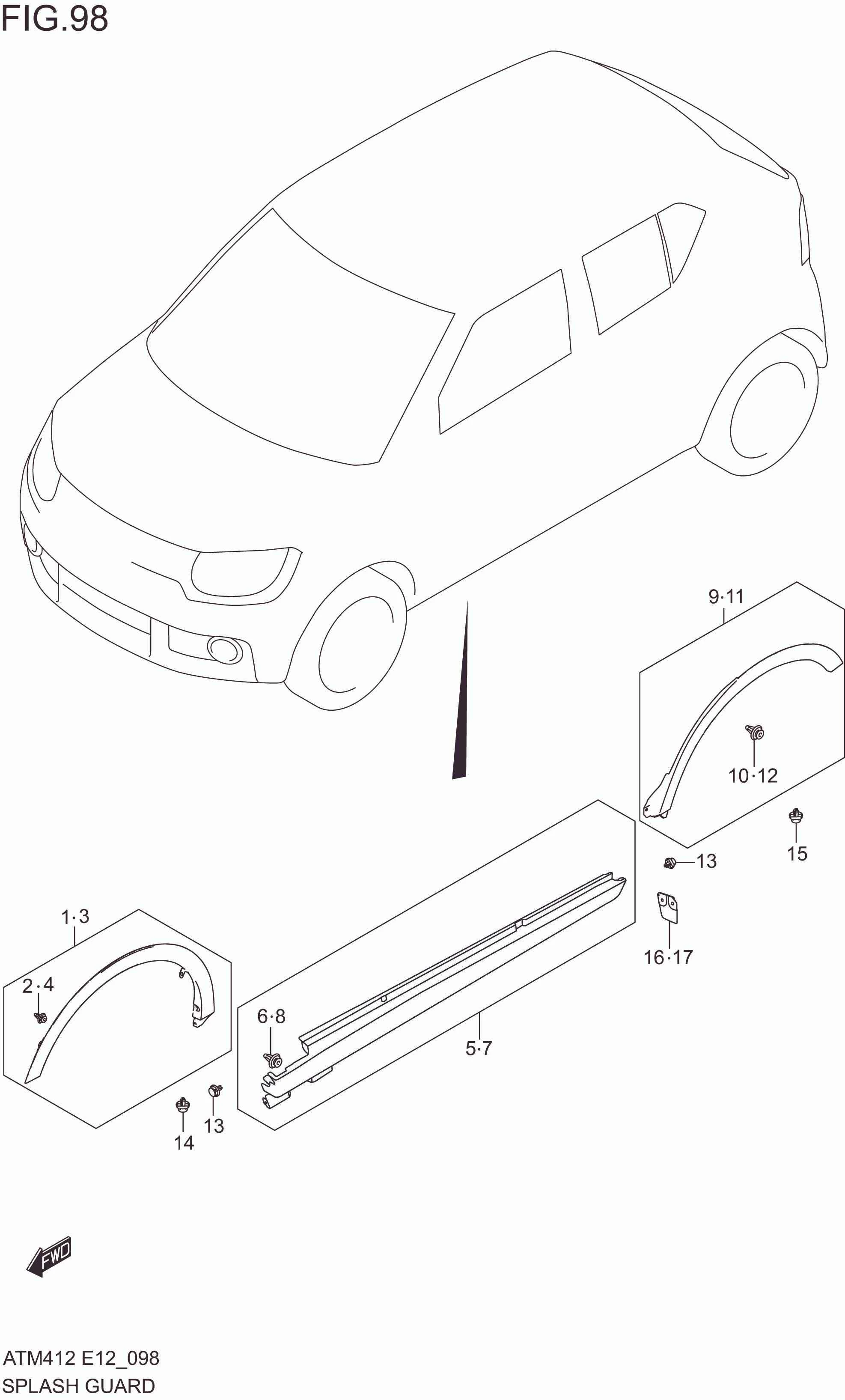 FIG. 98 SPLASH GUARD (GLX)