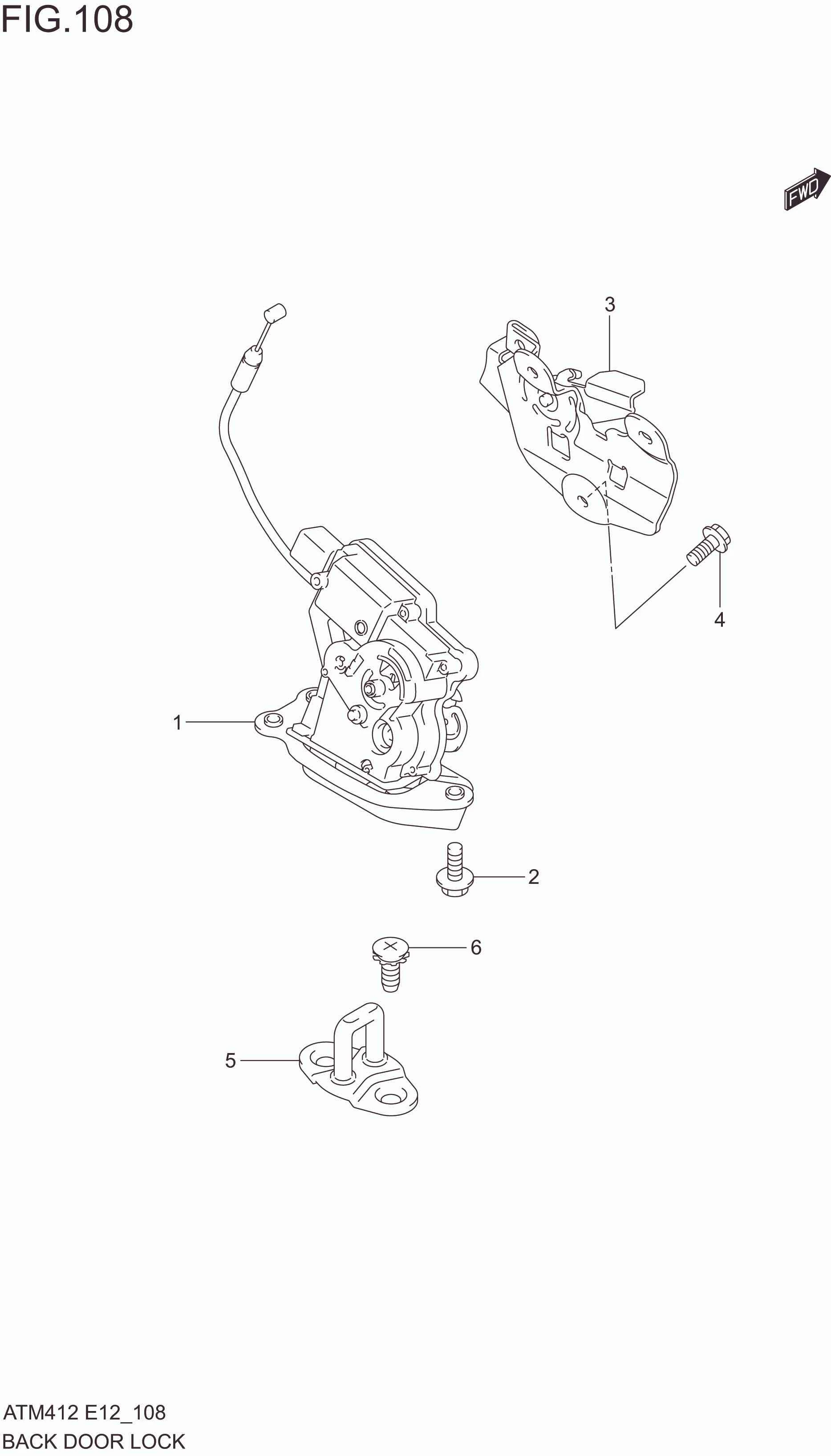 FIG. 108 BACK DOOR LOCK