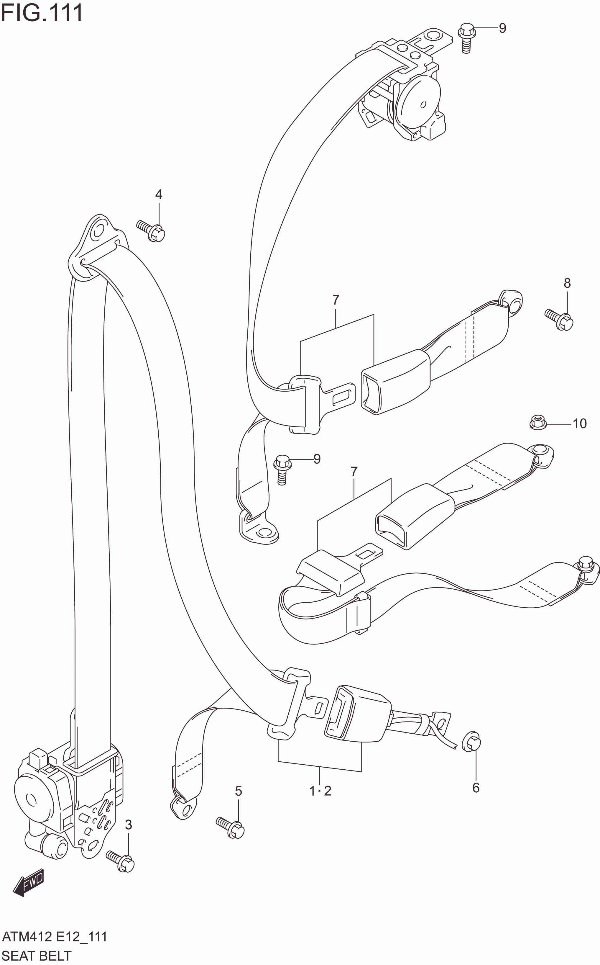 FIG. 111 SEAT BELT