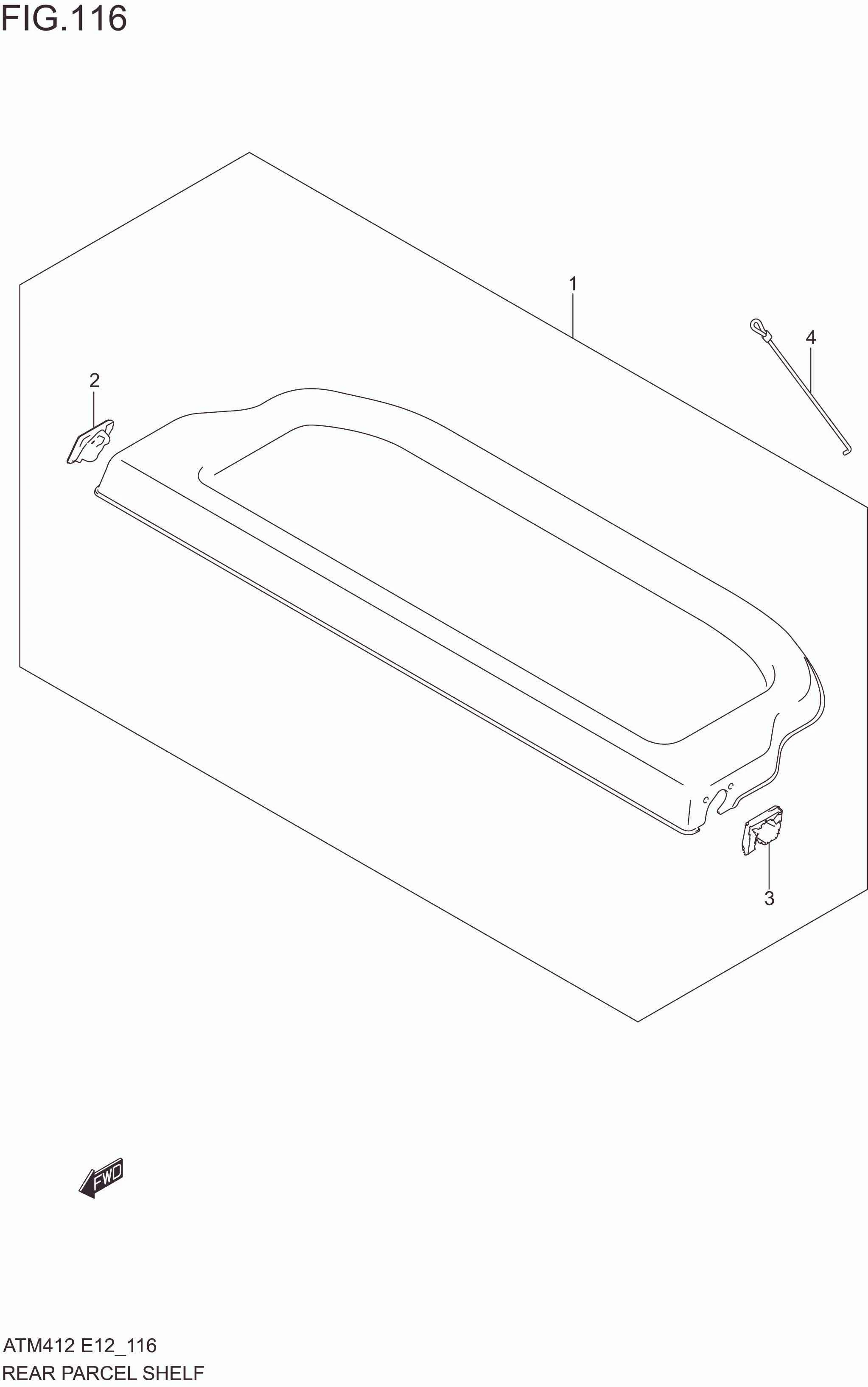 FIG. 116 PARCEL SHELF