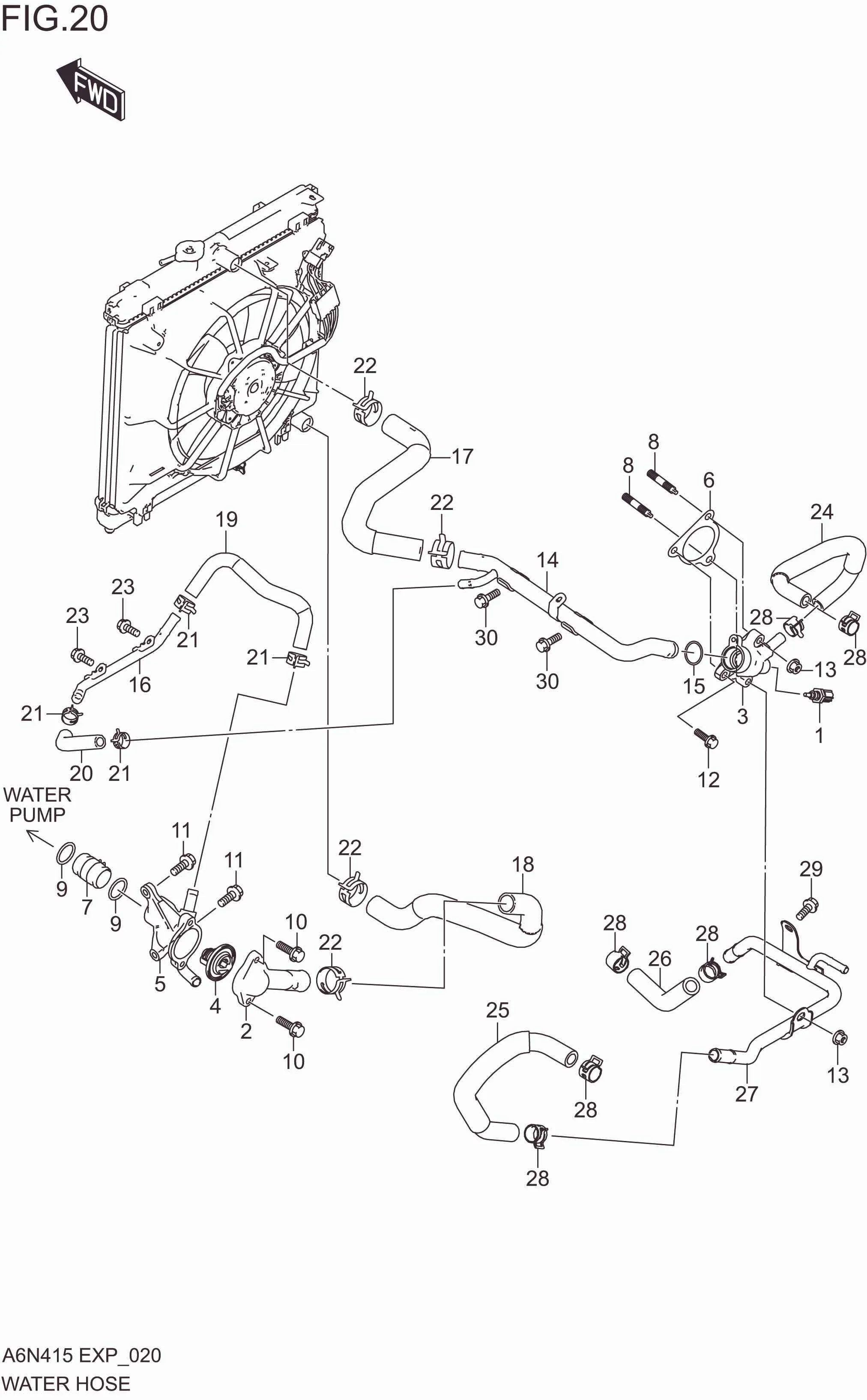 FIG. 020 WATER HOSE