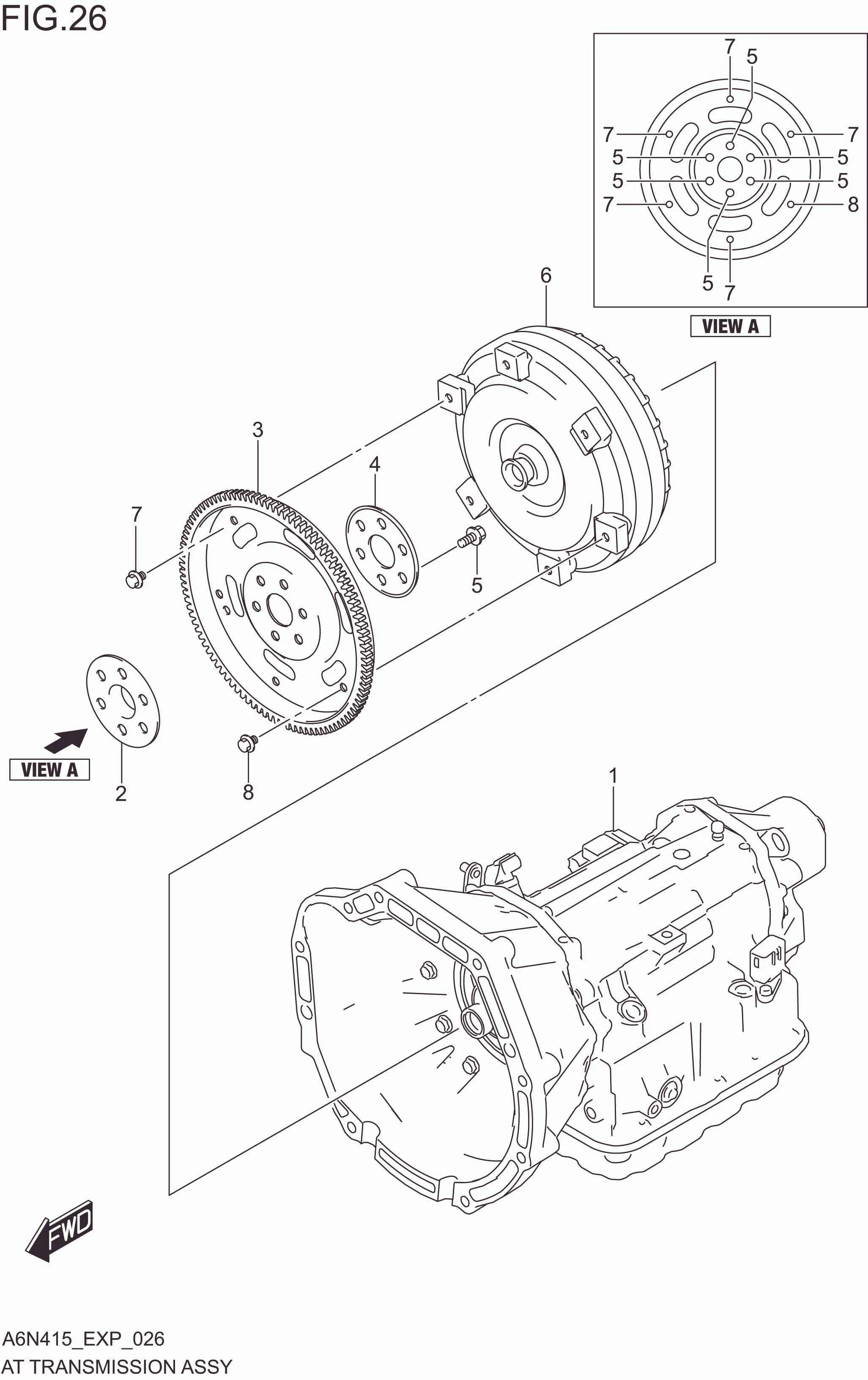FIG. 026 AT TRANSMISSION ASSY(4AT)