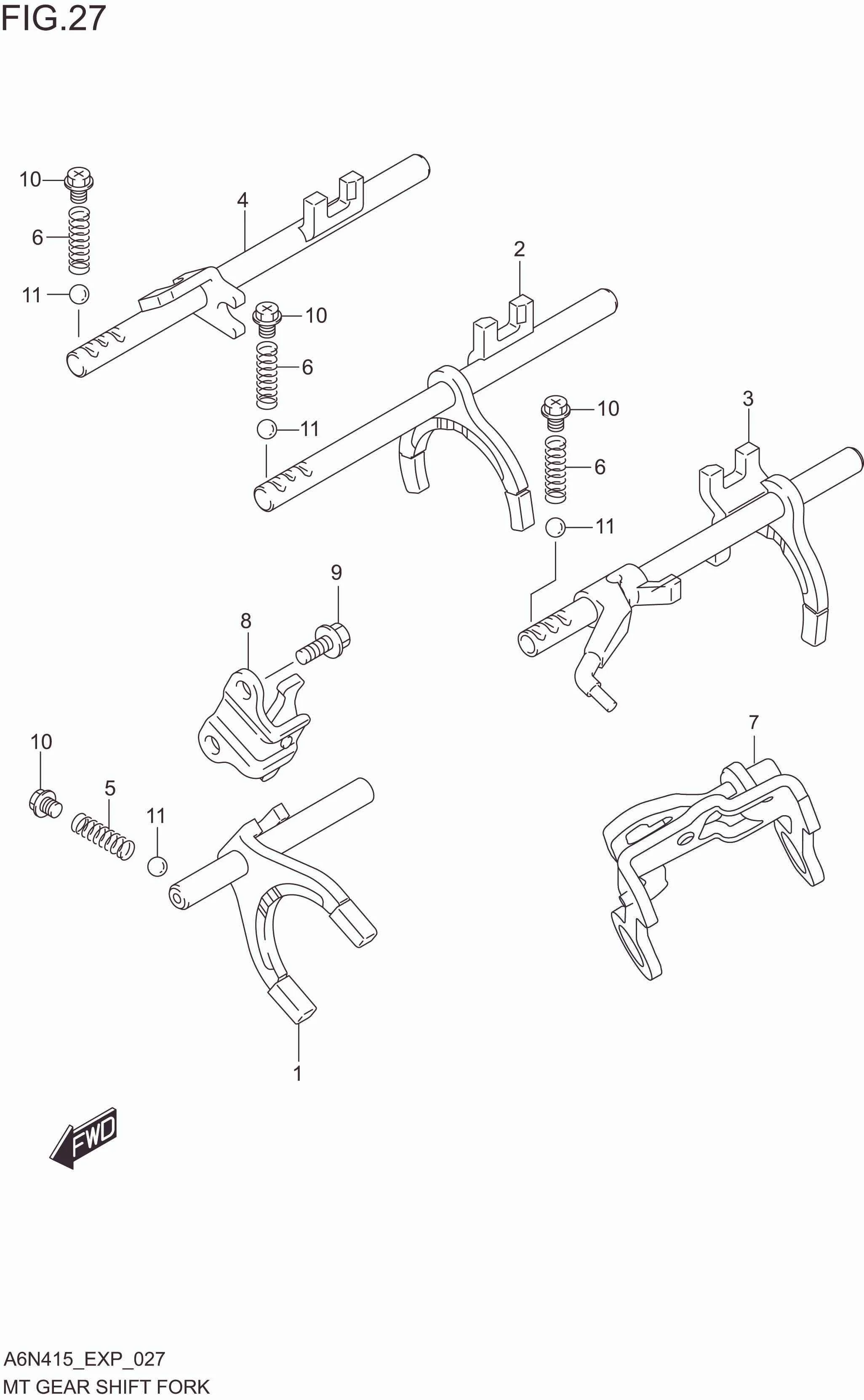 FIG. 027 MT GEAR SHIFT FORK (5MT)