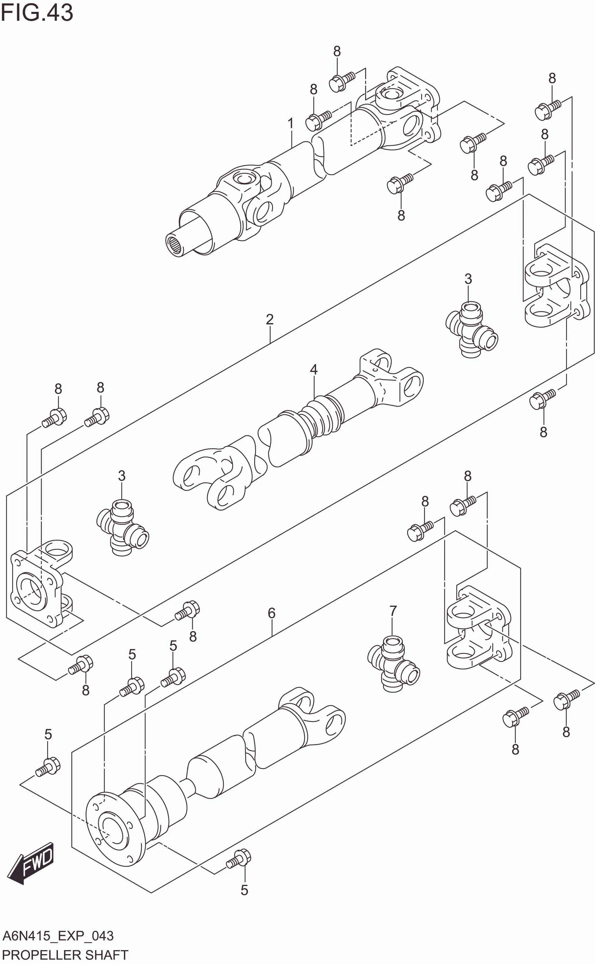 FIG. 042 PROPELLER SHAFT