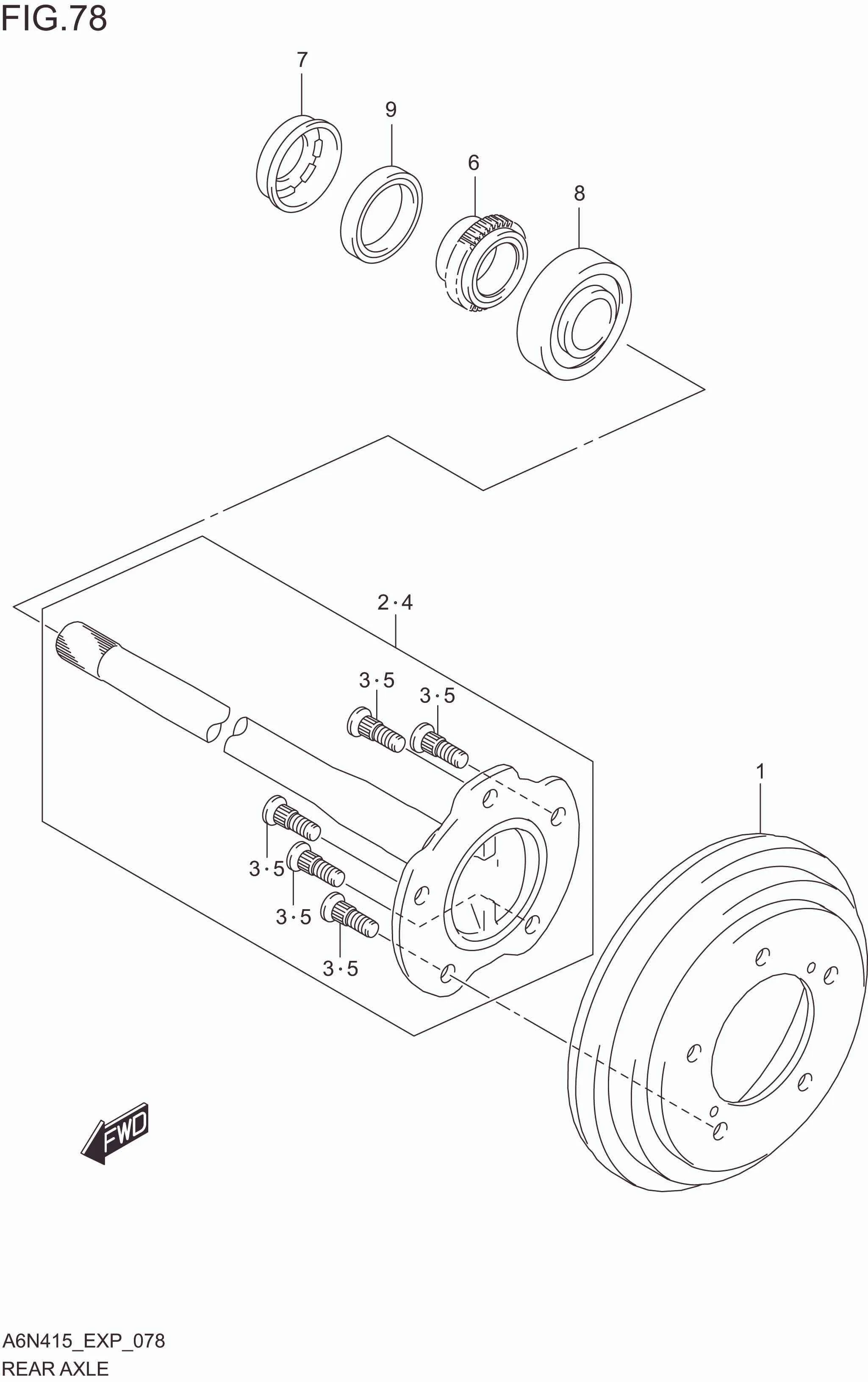 FIG. 078 REAR AXLE