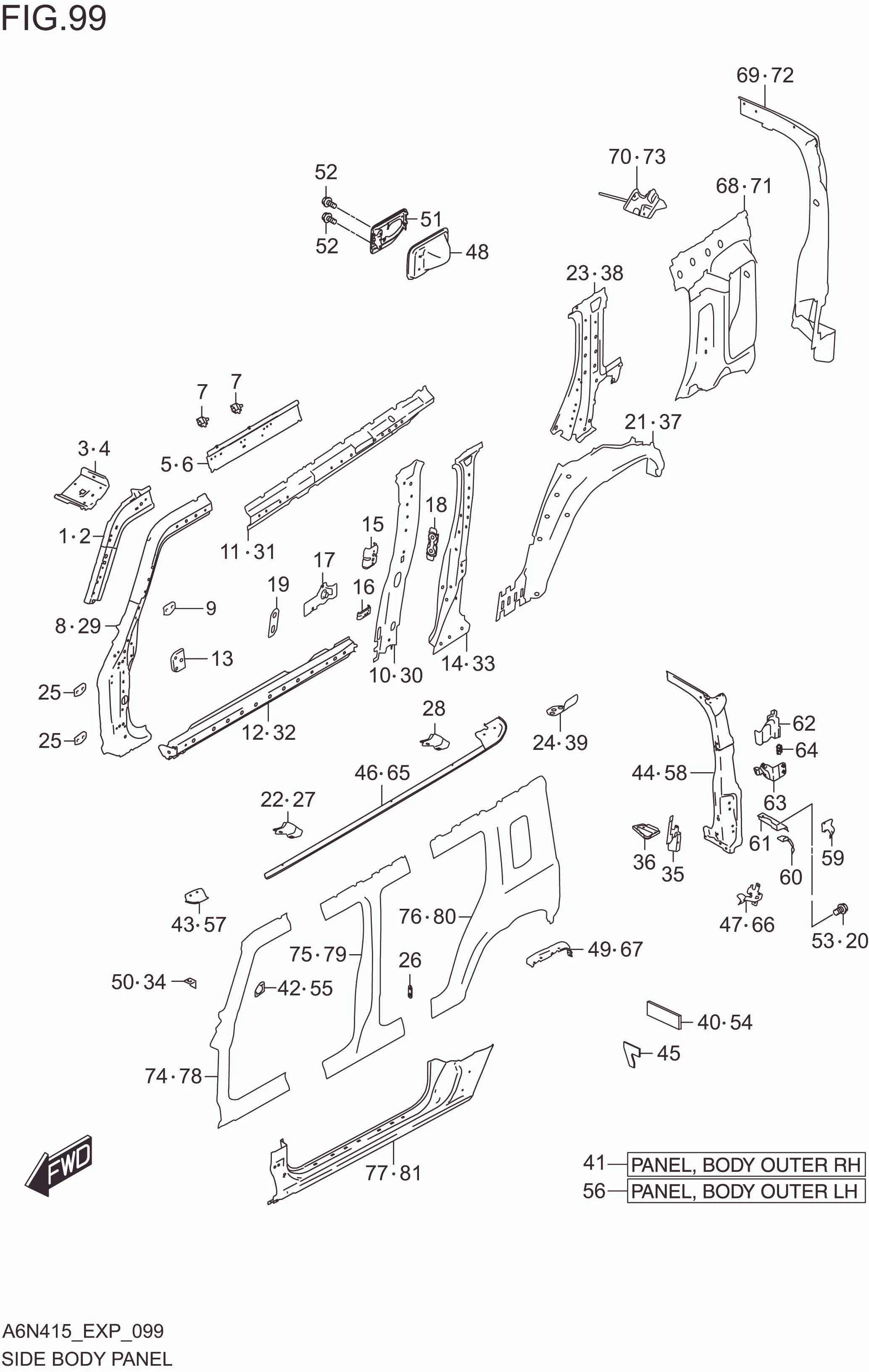 FIG. 099 SIDE BODY PANEL