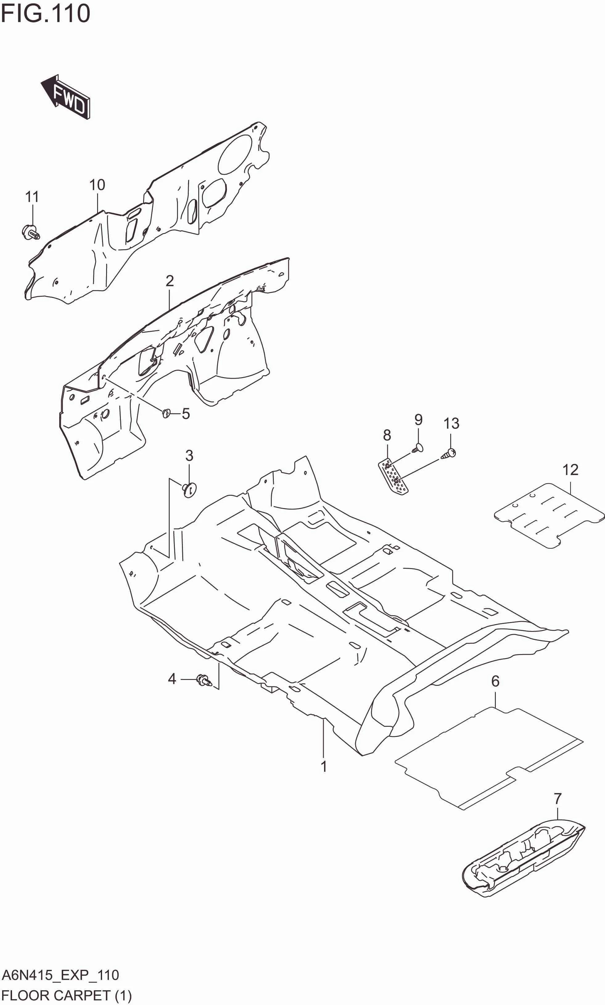 FIG. 110 FLOOR CARPET(RHD)