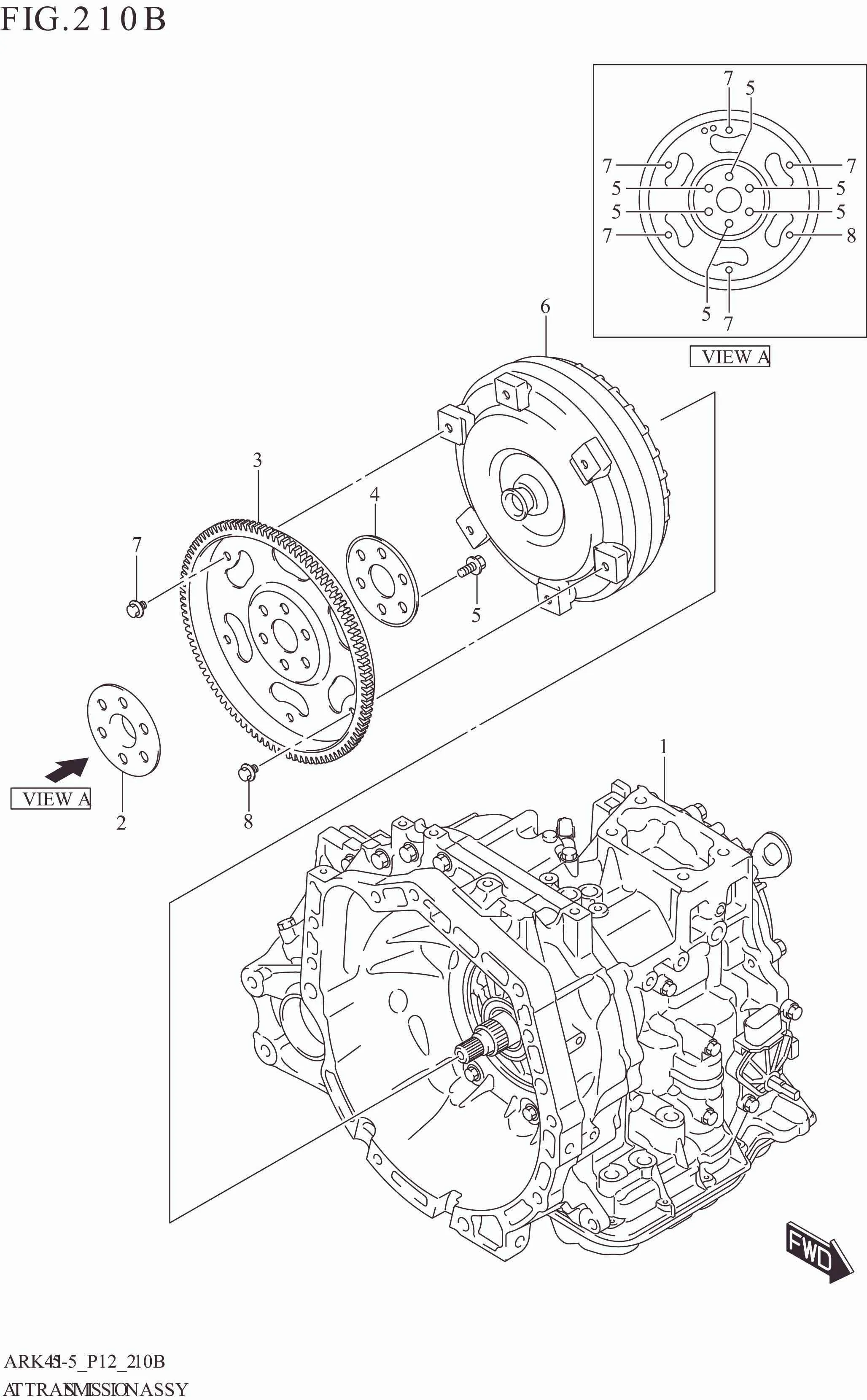 FIG. 210B AT TRANSMISSION ASSY (4AT:(GX,CRUISE))