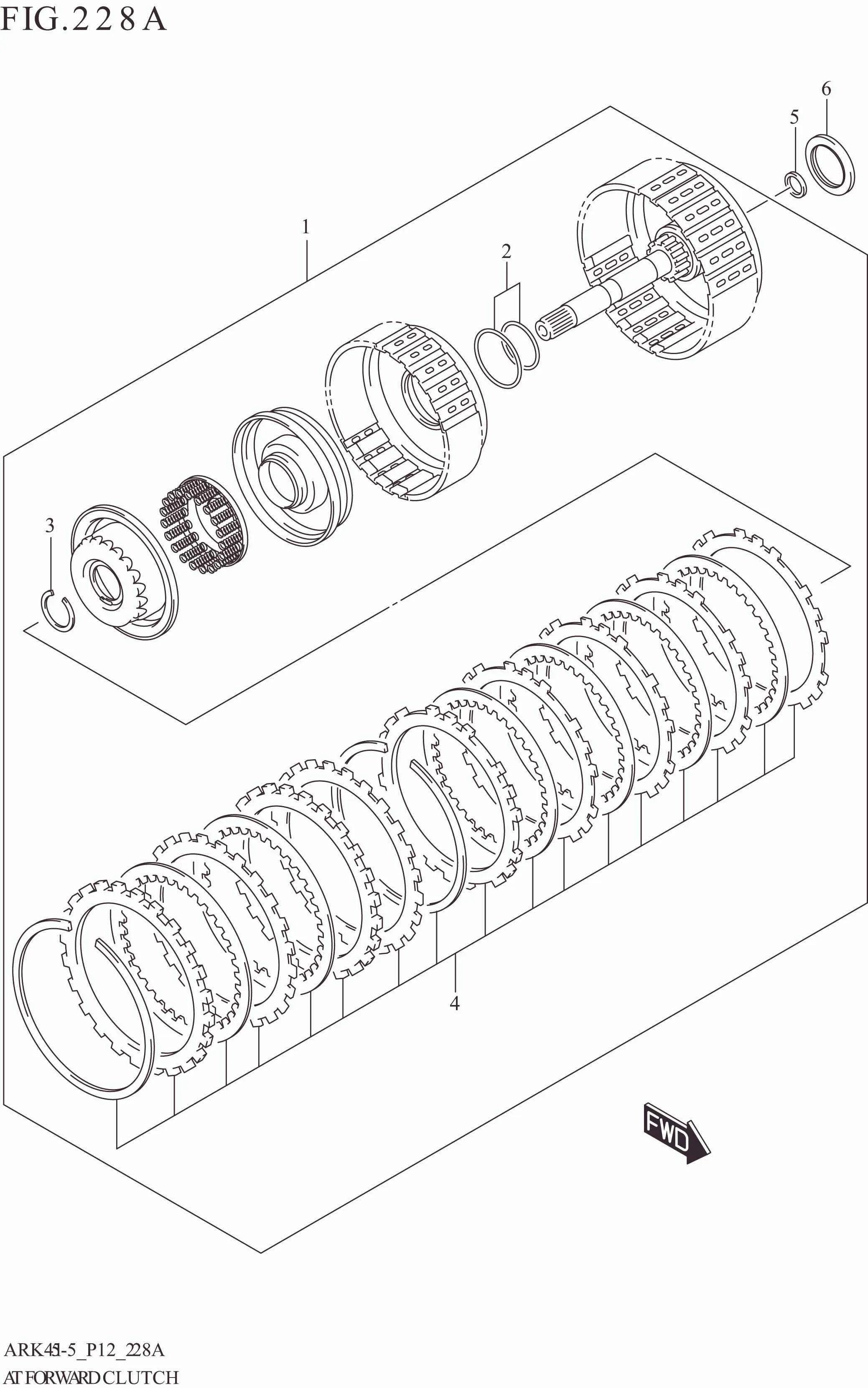 FIG. 228A AT FORWARD CLUTCH (4AT)