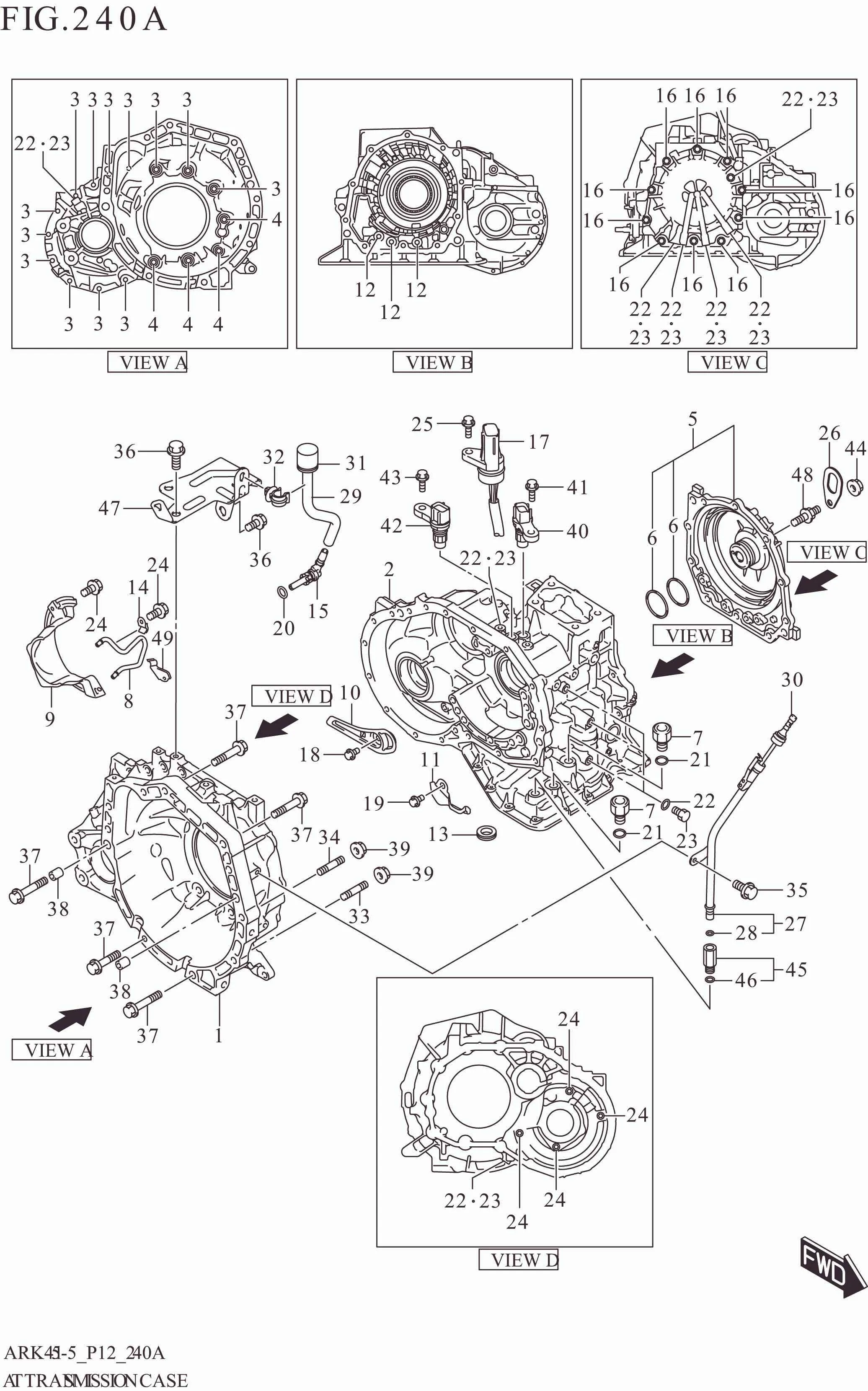 FIG. 240A AT TRANSMISSION CASE (4AT)
