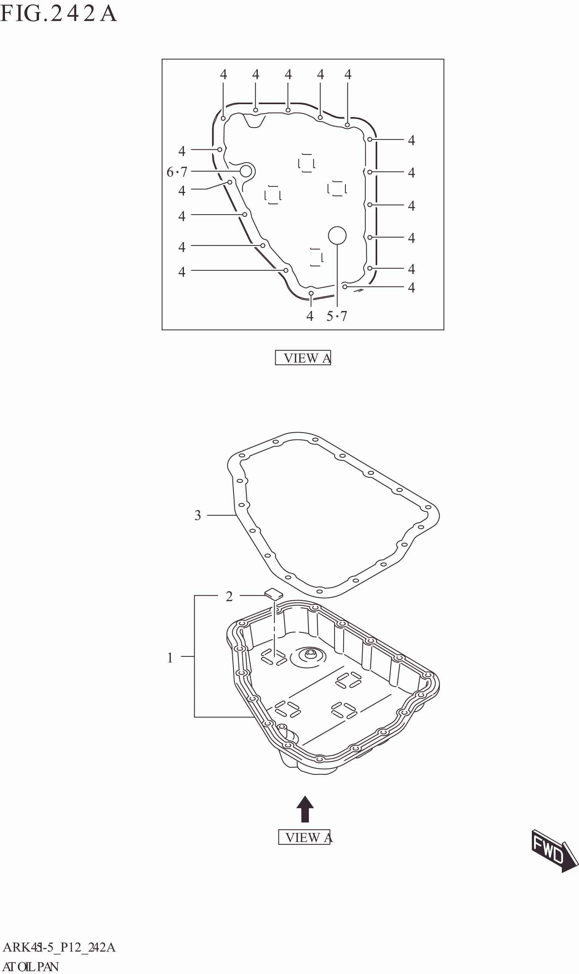 FIG. 242A AT OIL PAN (4AT)