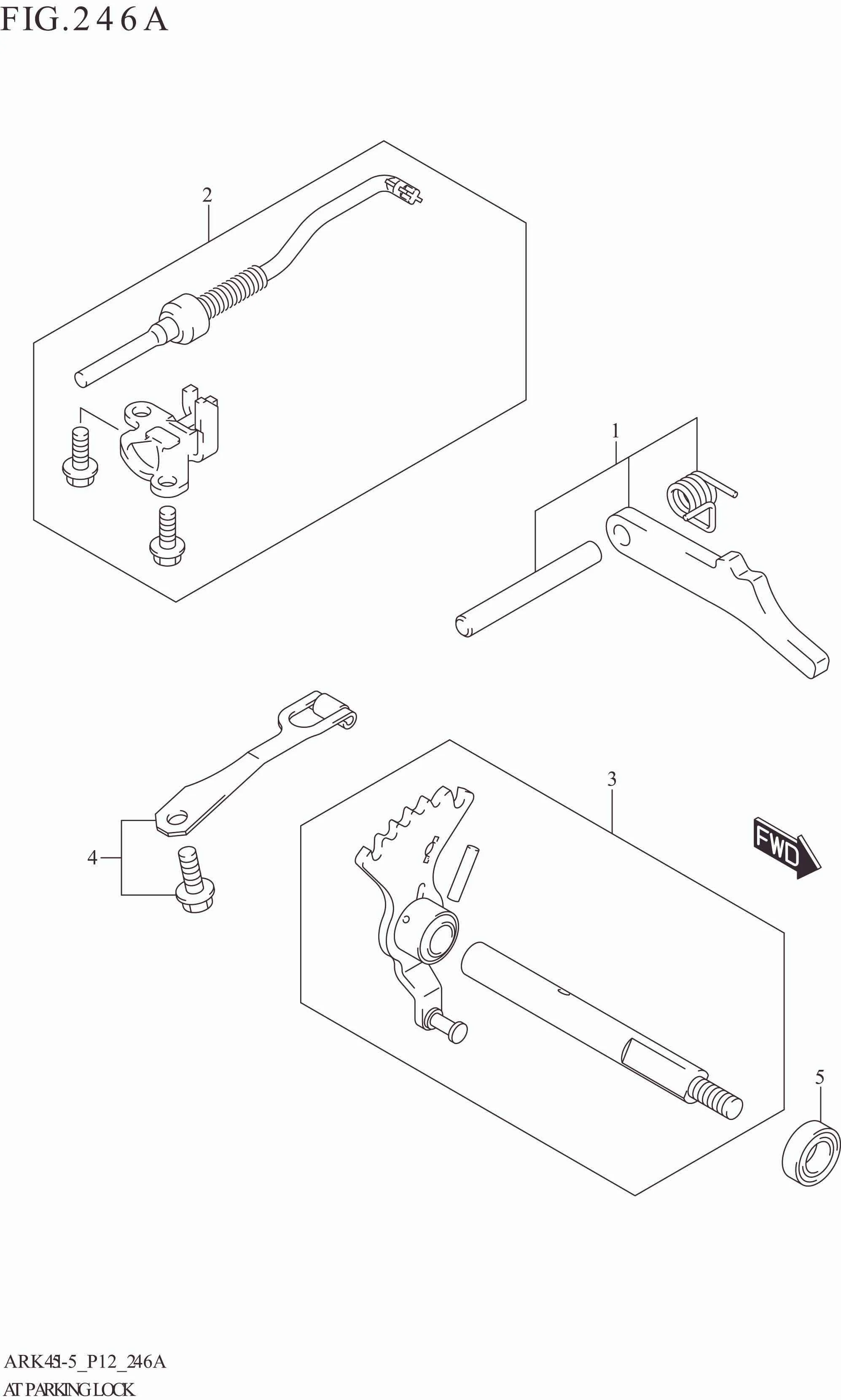 FIG. 246A AT PARKING LOCK (4AT)