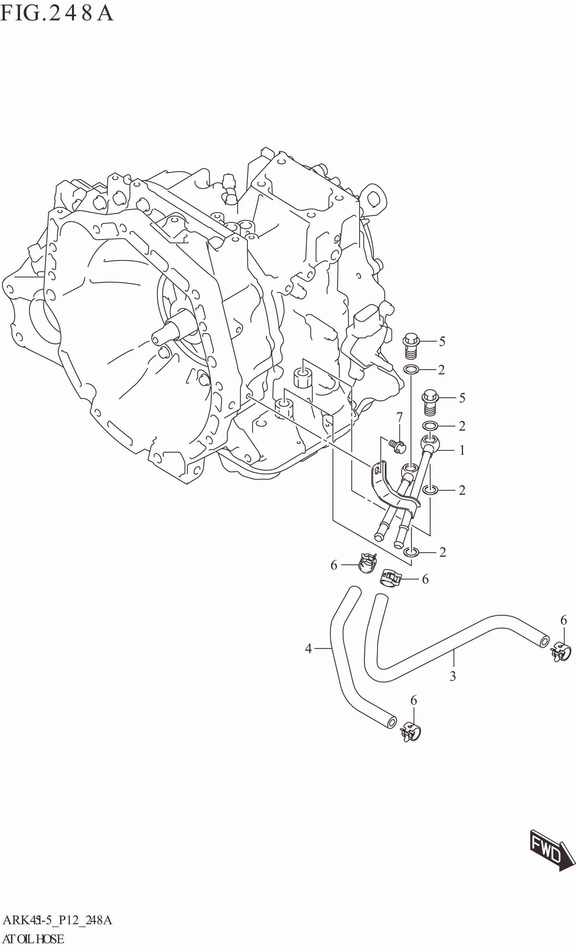 FIG. 248A AT OIL HOSE (4AT)