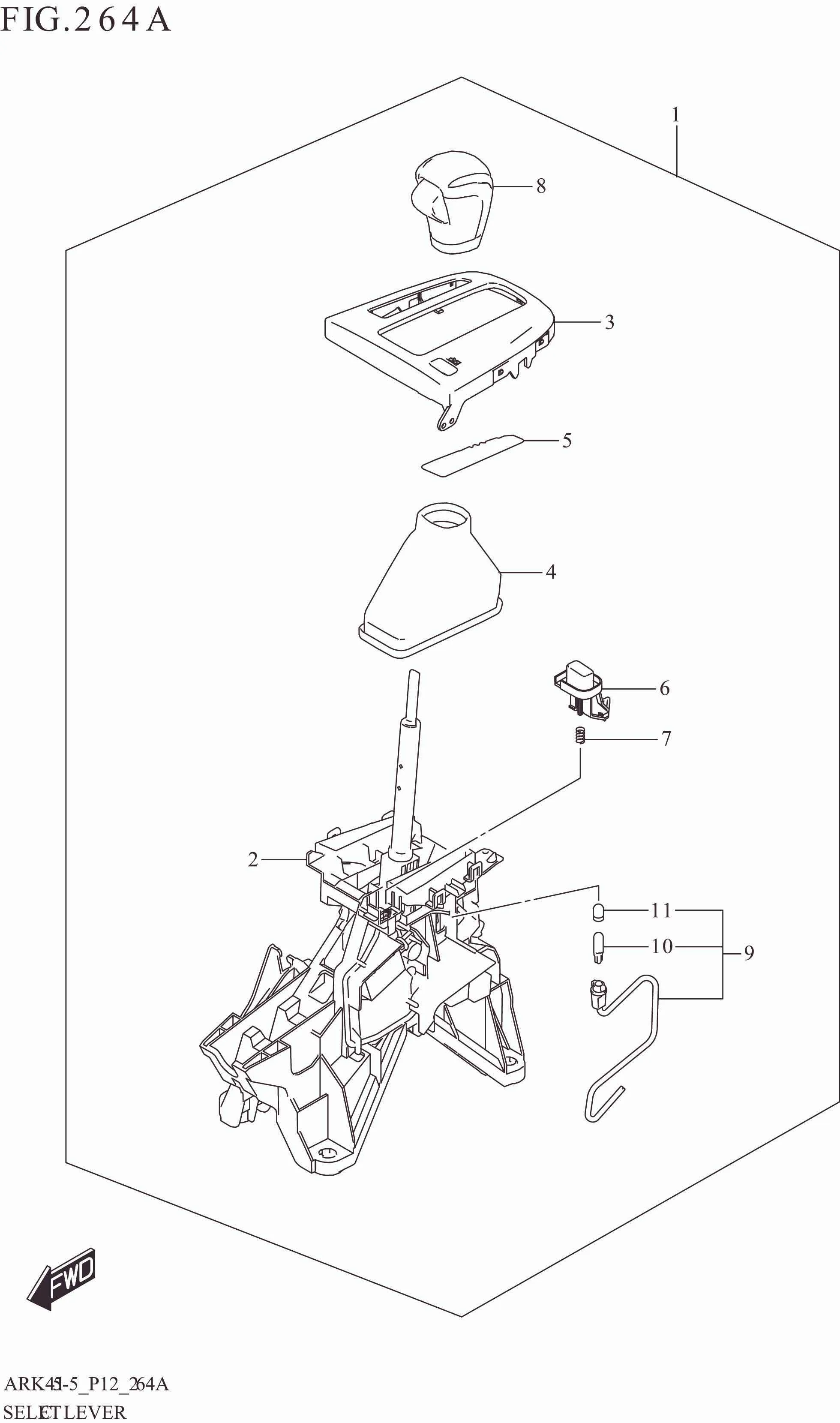 FIG. 264A SELECT LEVER (4AT:GL)