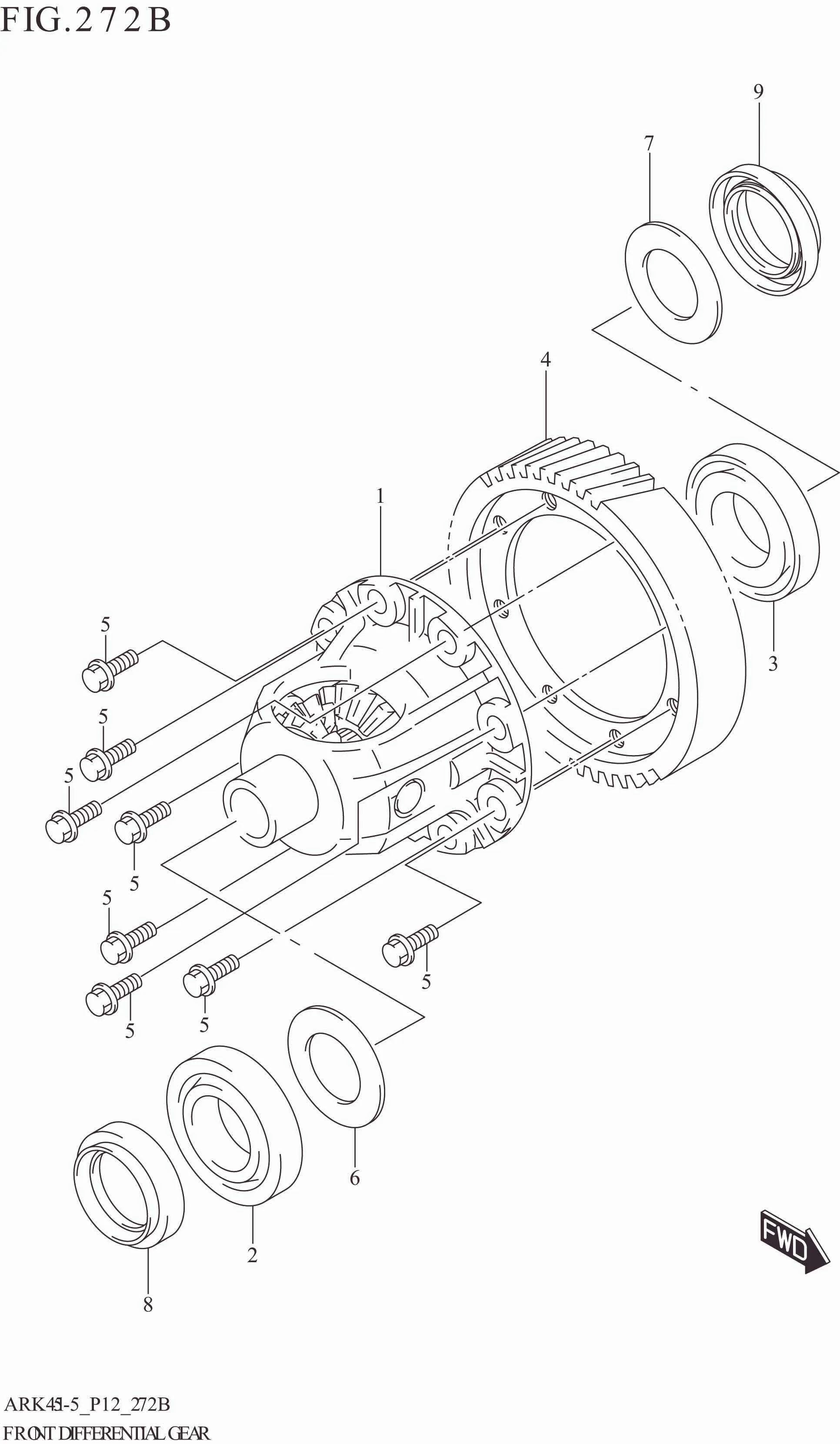 FIG. 272B FRONT DIFFERENTIAL GEAR (4AT)