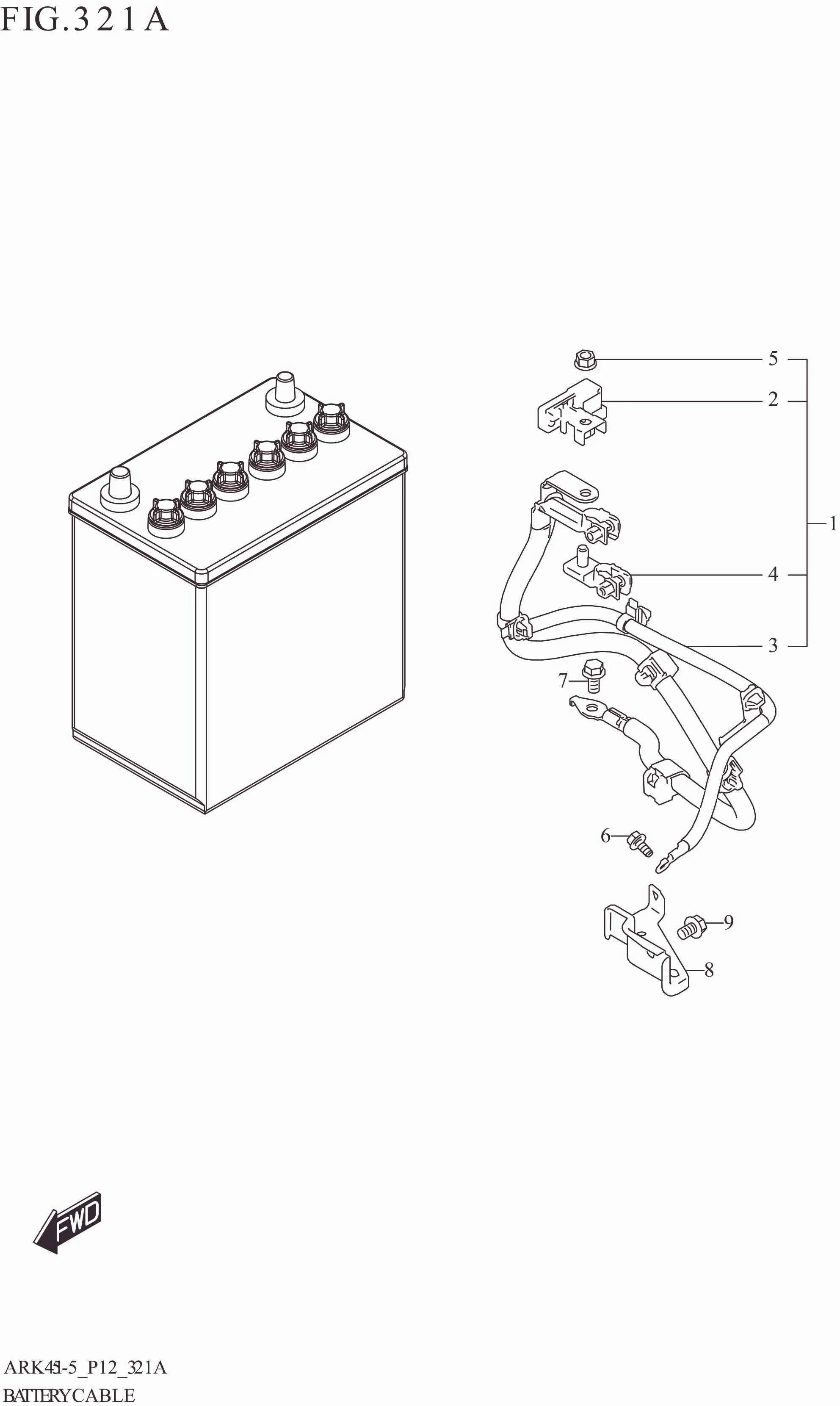 FIG. 321A BATTERY CABLE (5MT)